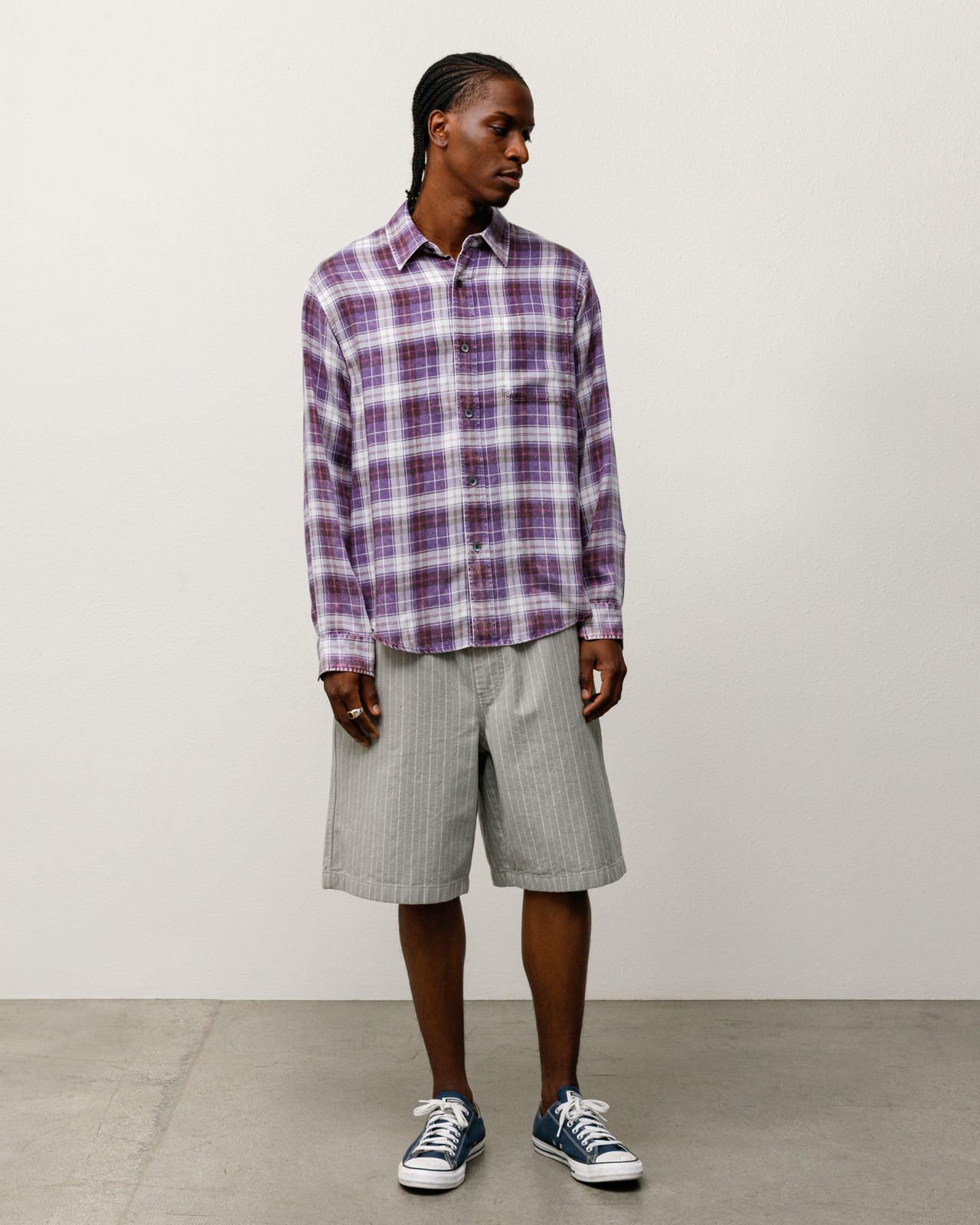 Matthew Plaid Shirt – Lavender | Tops & Shirts | Stüssy Canada