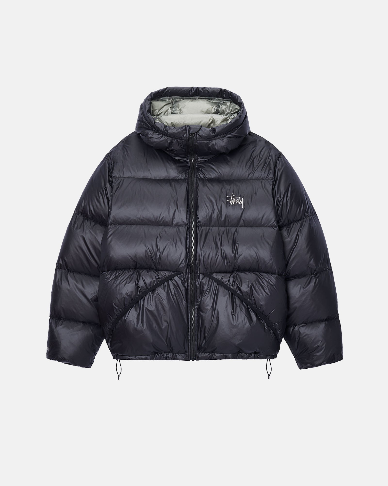 Stussy MICRO RIPSTOP DOWN PARK.A★BLACK Down Parka Micro Ripstop – Phantom Black | Outerwear
