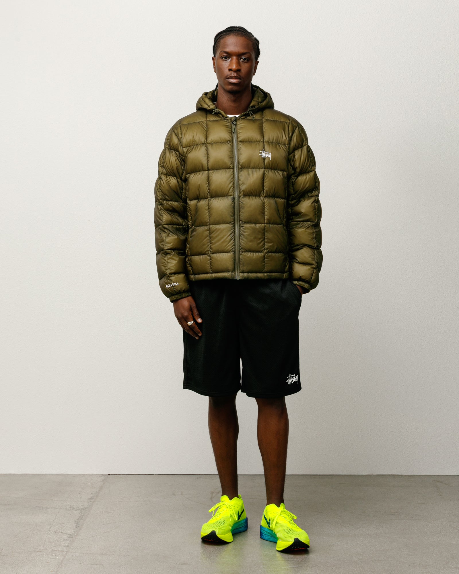 Midweight Hooded Puffer - Olive | Outerwear | Stüssy Canada
