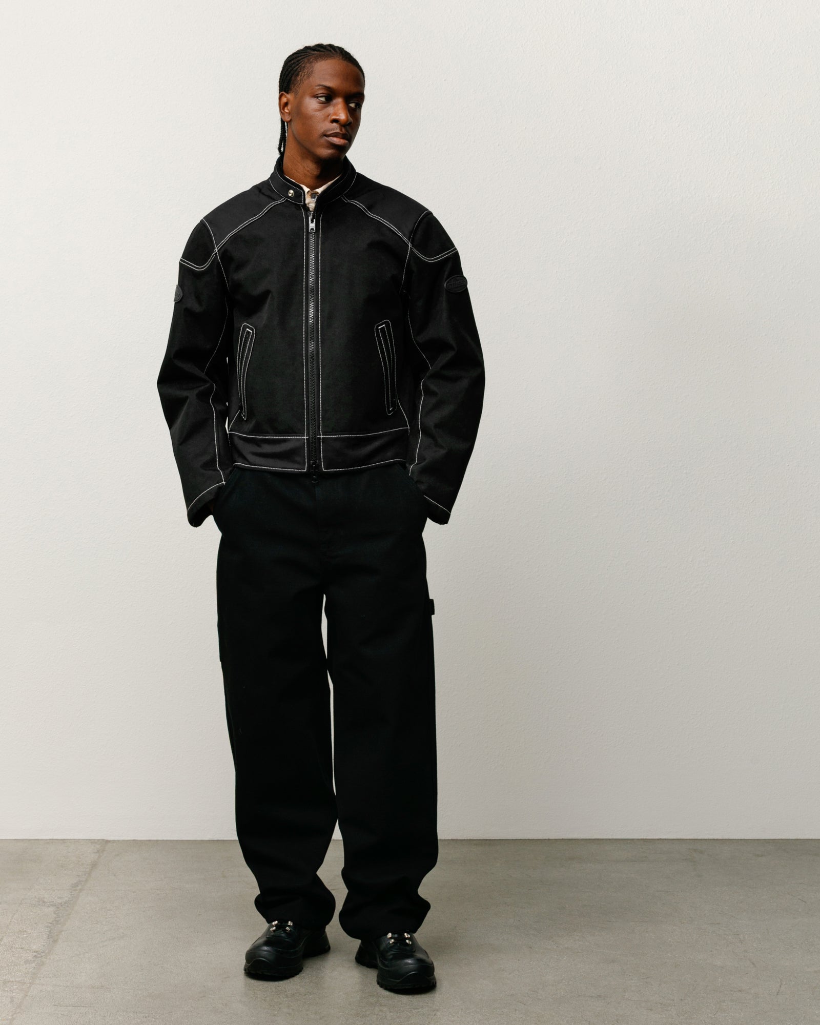 最終値下げ‼️STUSSY 23SS TWILL MOTO ZIP JACKET Moto Jacket – Black | Outerwear | Stüssy Canada