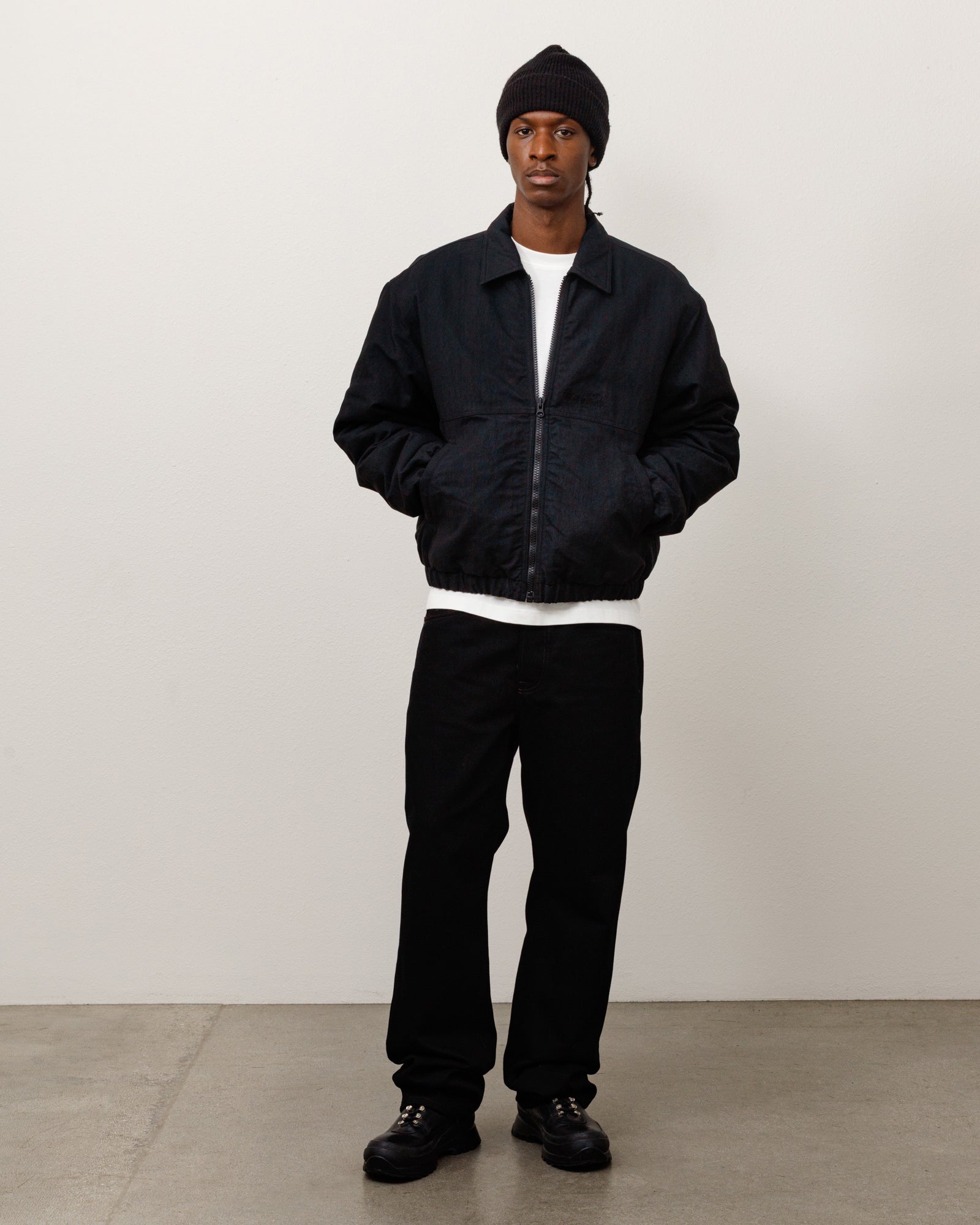 Nyco Collared Work Jacket - Black | Outerwear | Stüssy Canada