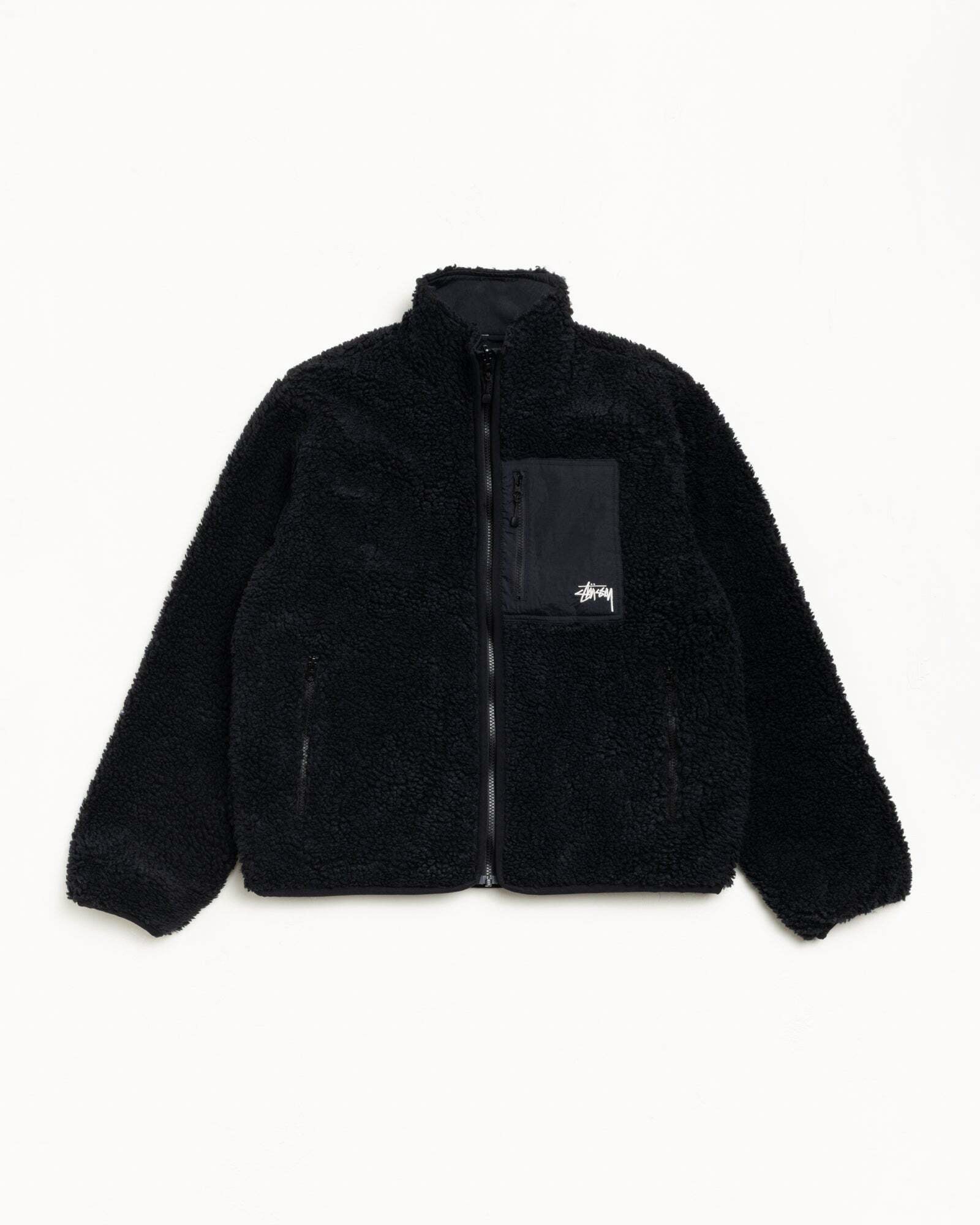 Stussy Polar Fleece Neck Warmer ブラック 新品 Sherpa Reversible Jacket - Black | Outerwear | Stüssy Canada