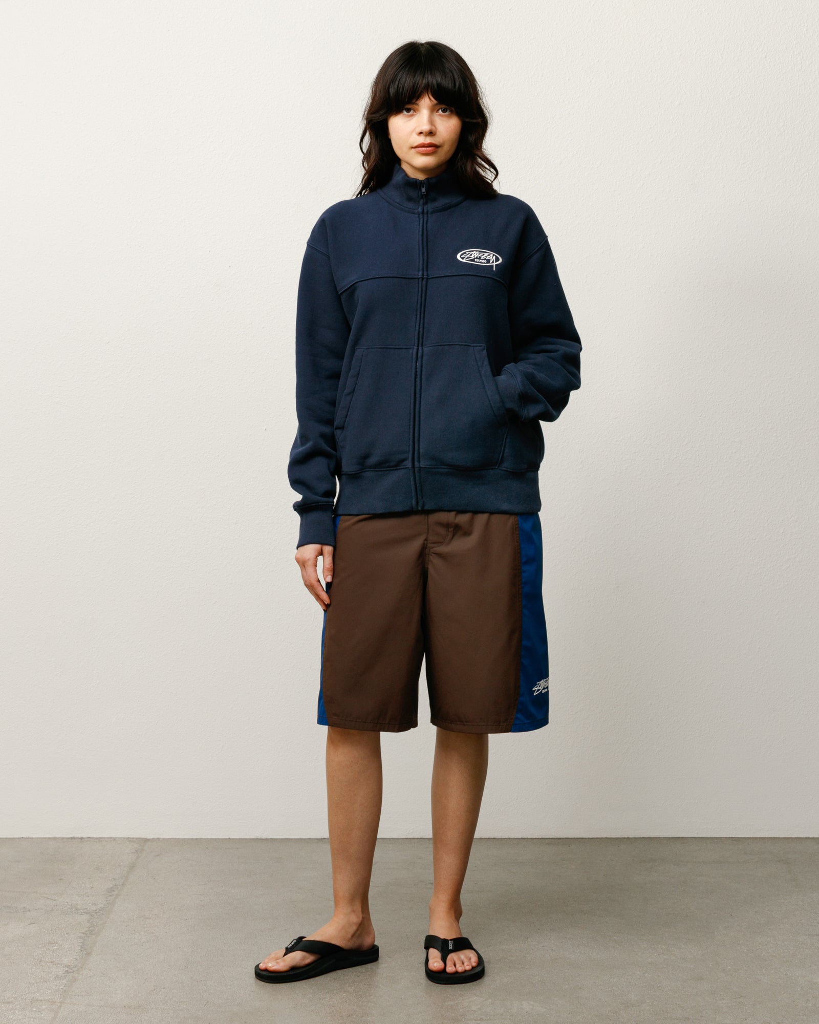 90s ダークブルー グラフィック セットアップ supreme stussy Fleece Track Jacket – Navy | Zip-up Fleece | Stüssy Canada