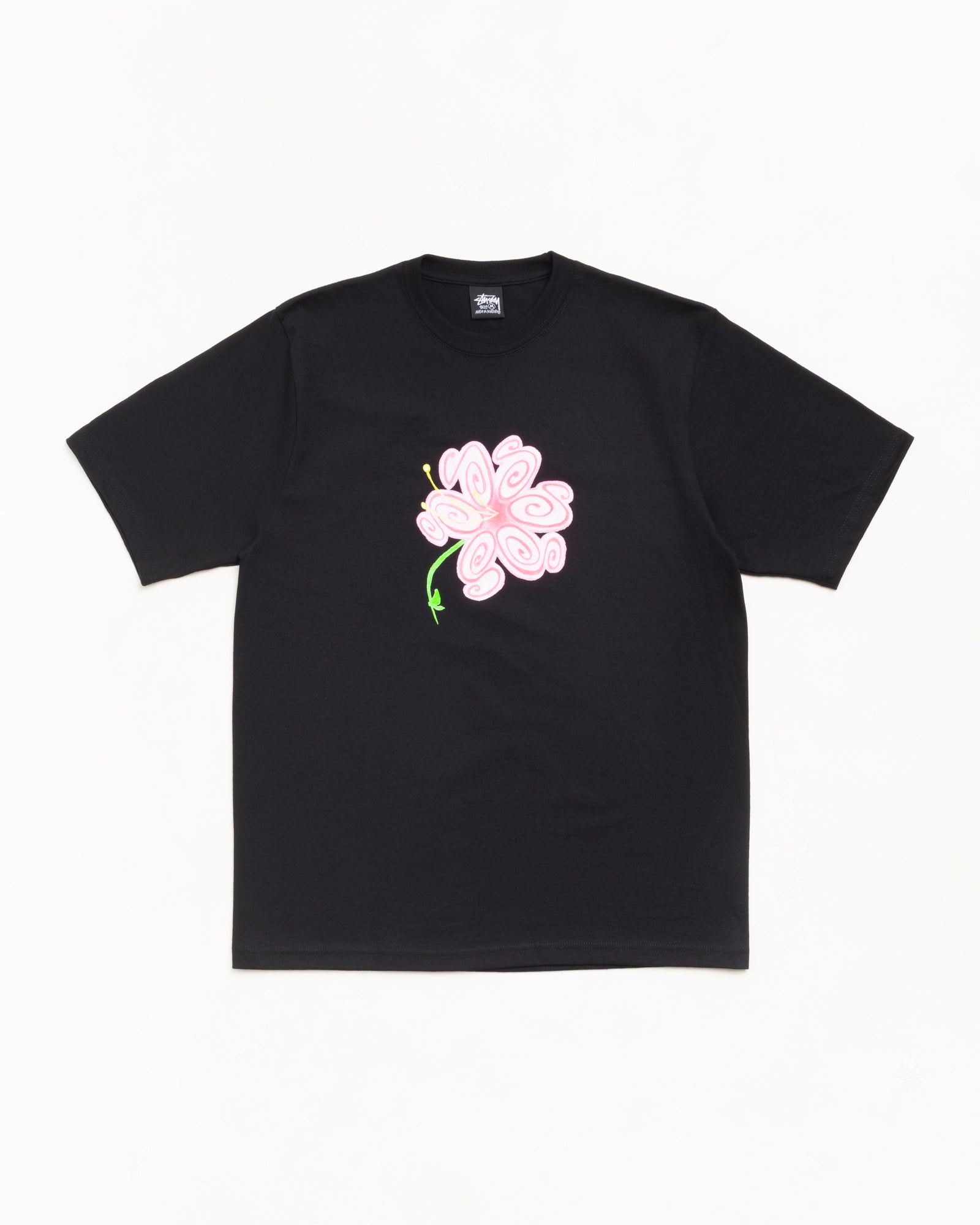 S Flower Tee – Black | Tees | Stüssy Canada