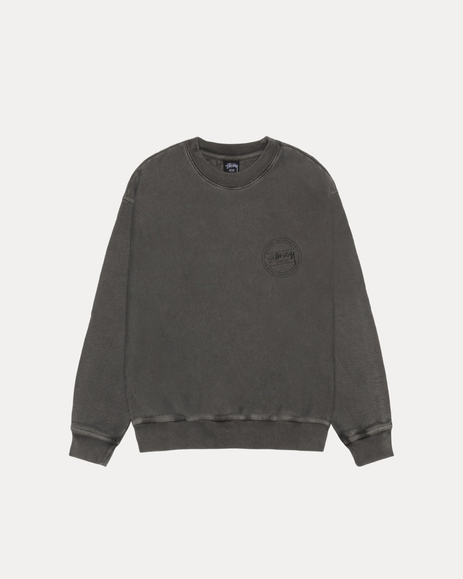 Stüssy Wear Crew Pigment Dyed – Black | Sweats | Stüssy Canada