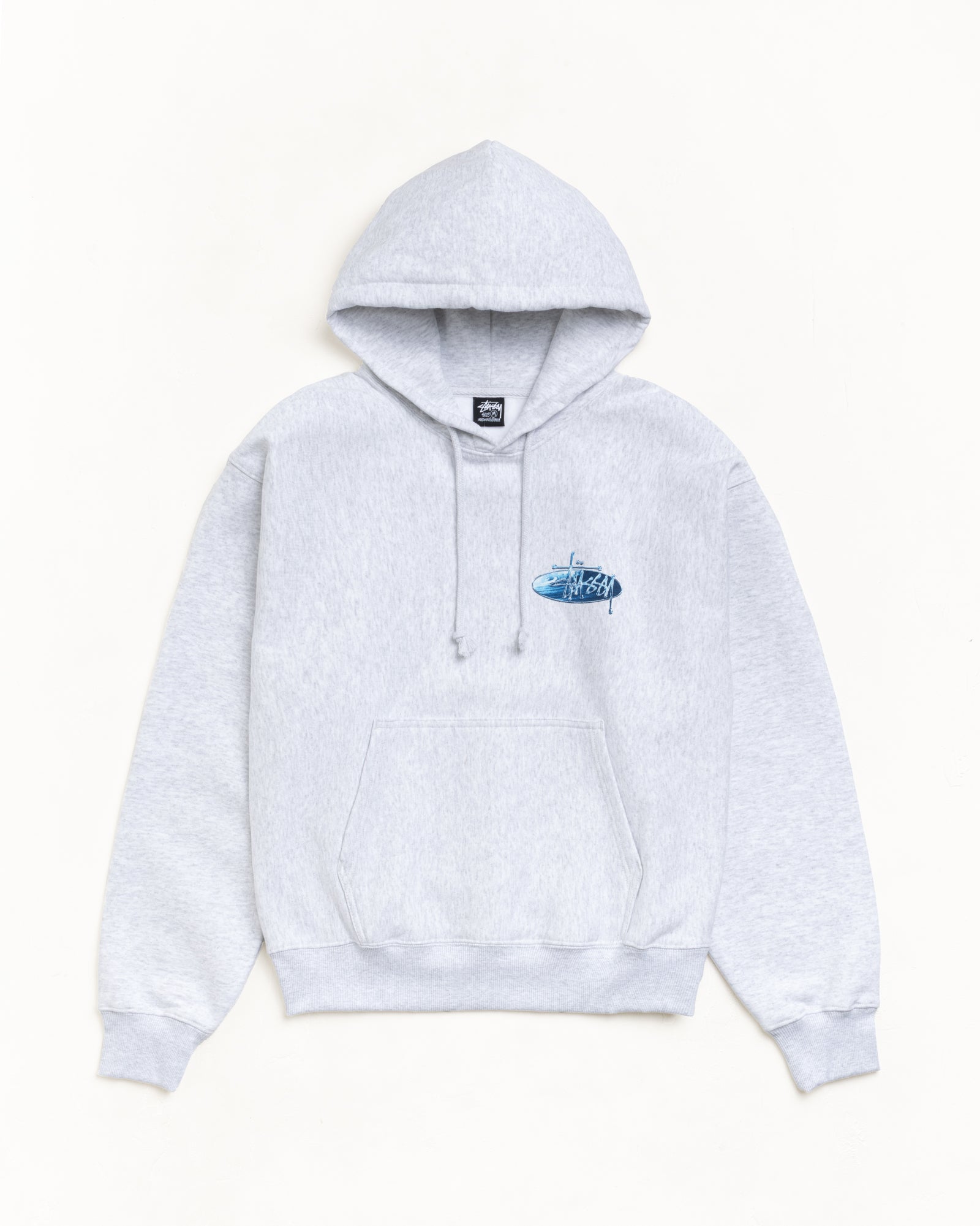 Wave Oval Hoodie – Ash Heather | Sweats | Stüssy Canada