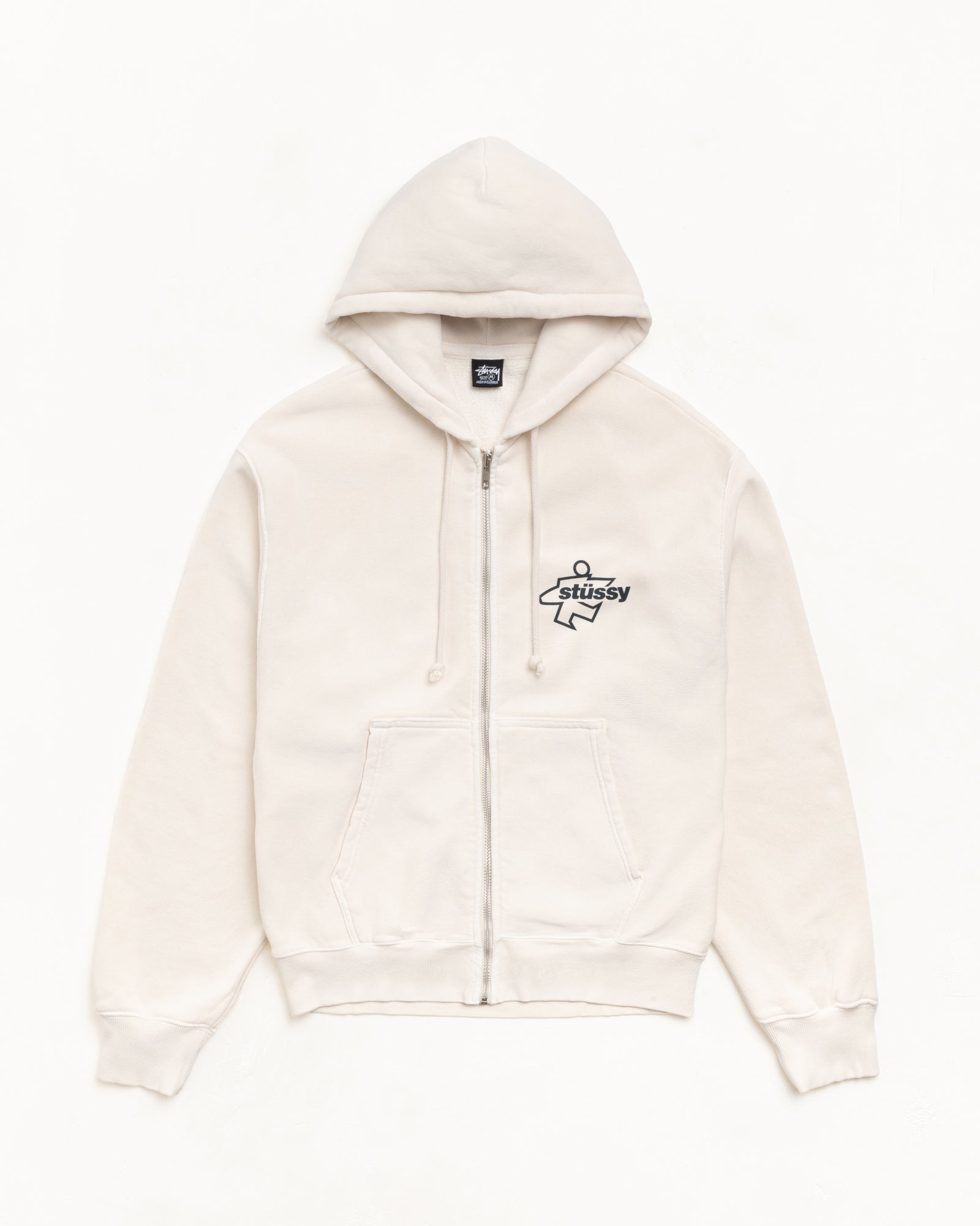 Surf Size Zip Hoodie – Bone | Sweats | Stüssy Canada