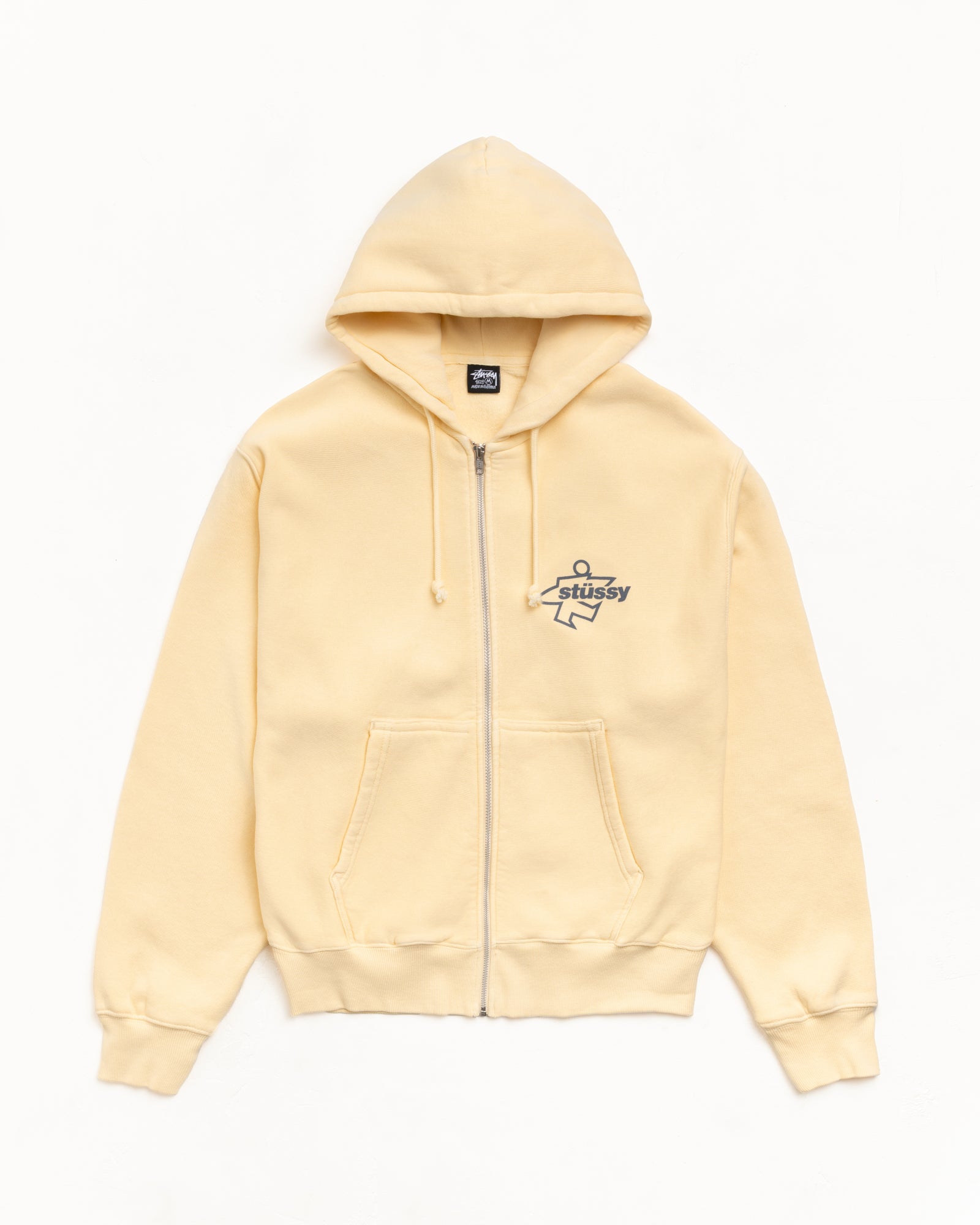 Surf Size Zip Hoodie – Yellow | Sweats | Stüssy Canada