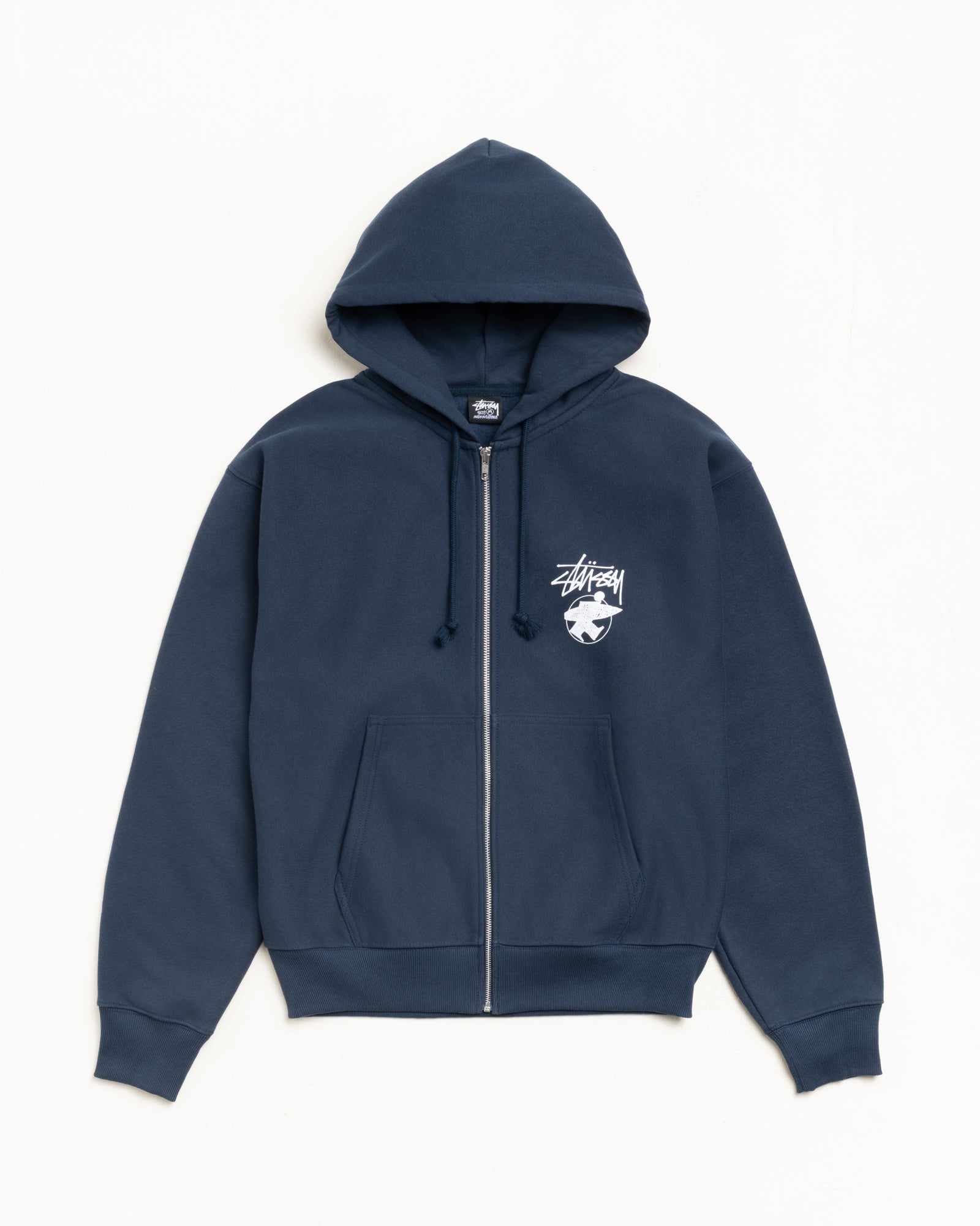 Long Haul Zip Hoodie – Navy | Sweats | Stüssy Canada