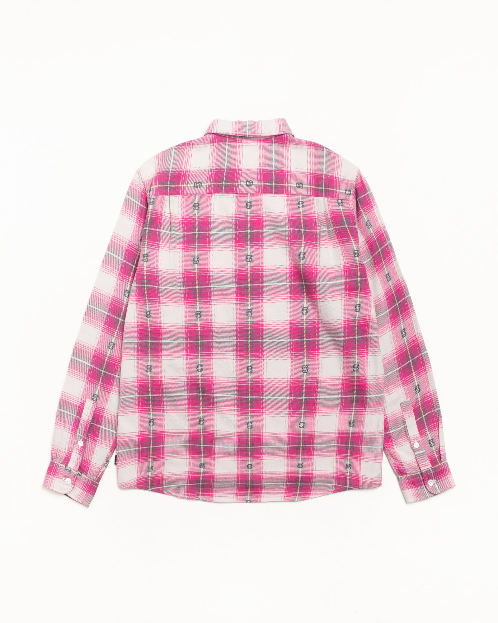 Motif Plaid Shirt Mens Long Sleeve In Pink