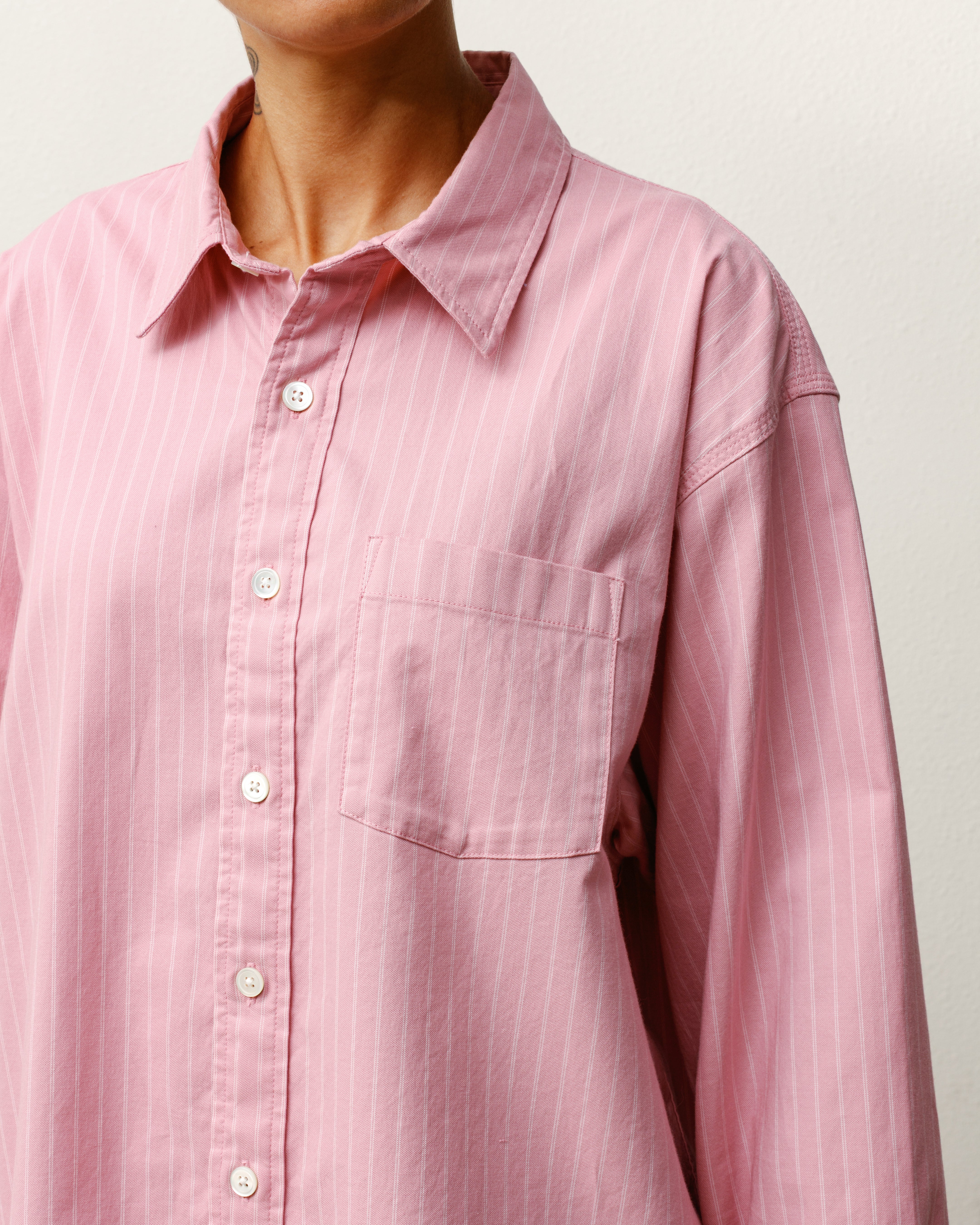 Oxford Shirt – Pink Stripe | Tops & Shirts | Stüssy Canada