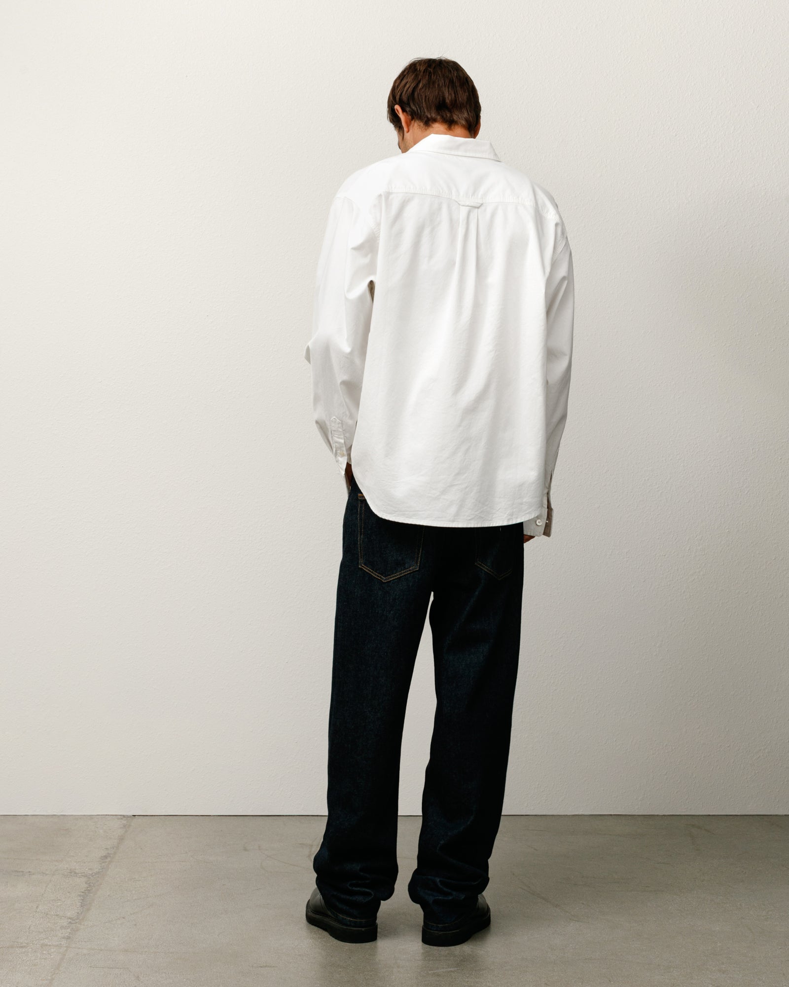 Oxford Ls Shirt Mens Long Sleeve In White