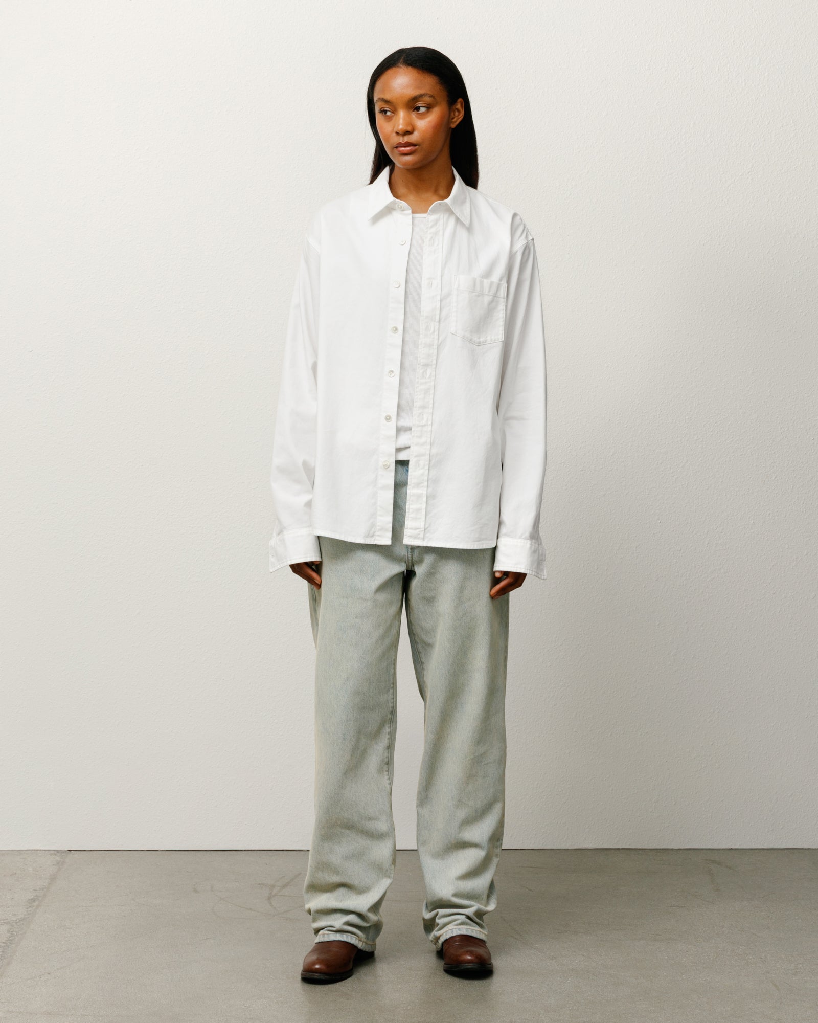 Oxford Shirt – White | Tops & Shirts | Stüssy Canada