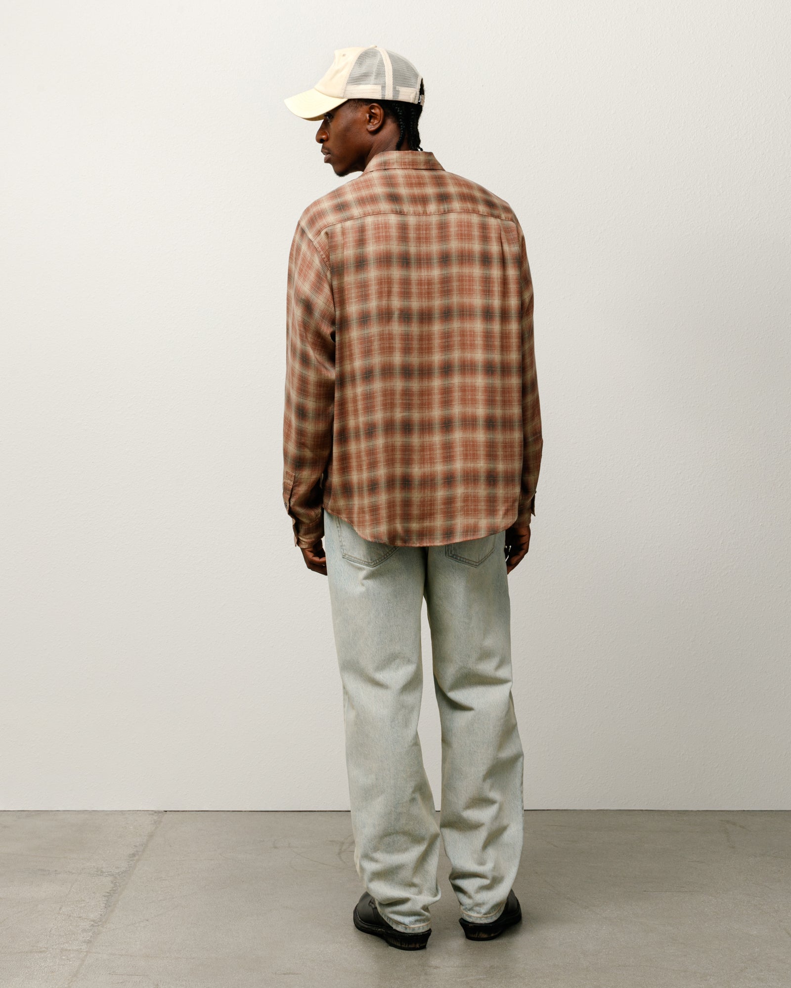 Matthew Plaid Shirt Sd Mens Long Sleeve In Brick