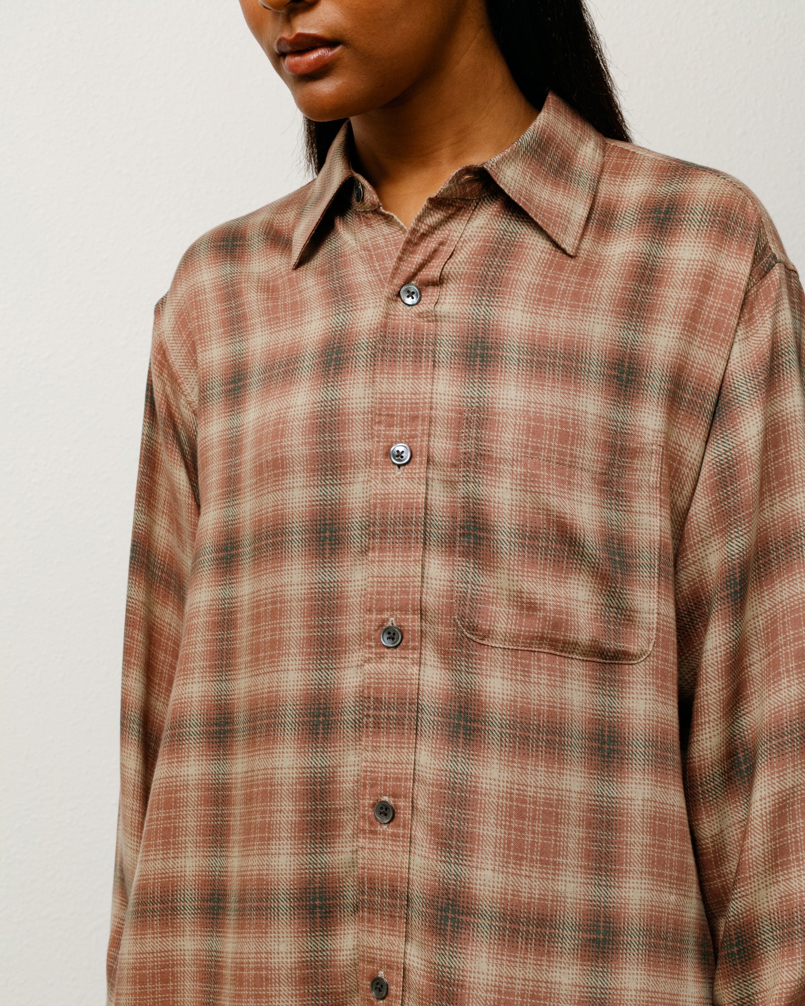 Matthew Plaid Shirt Sd Mens Long Sleeve In Brick