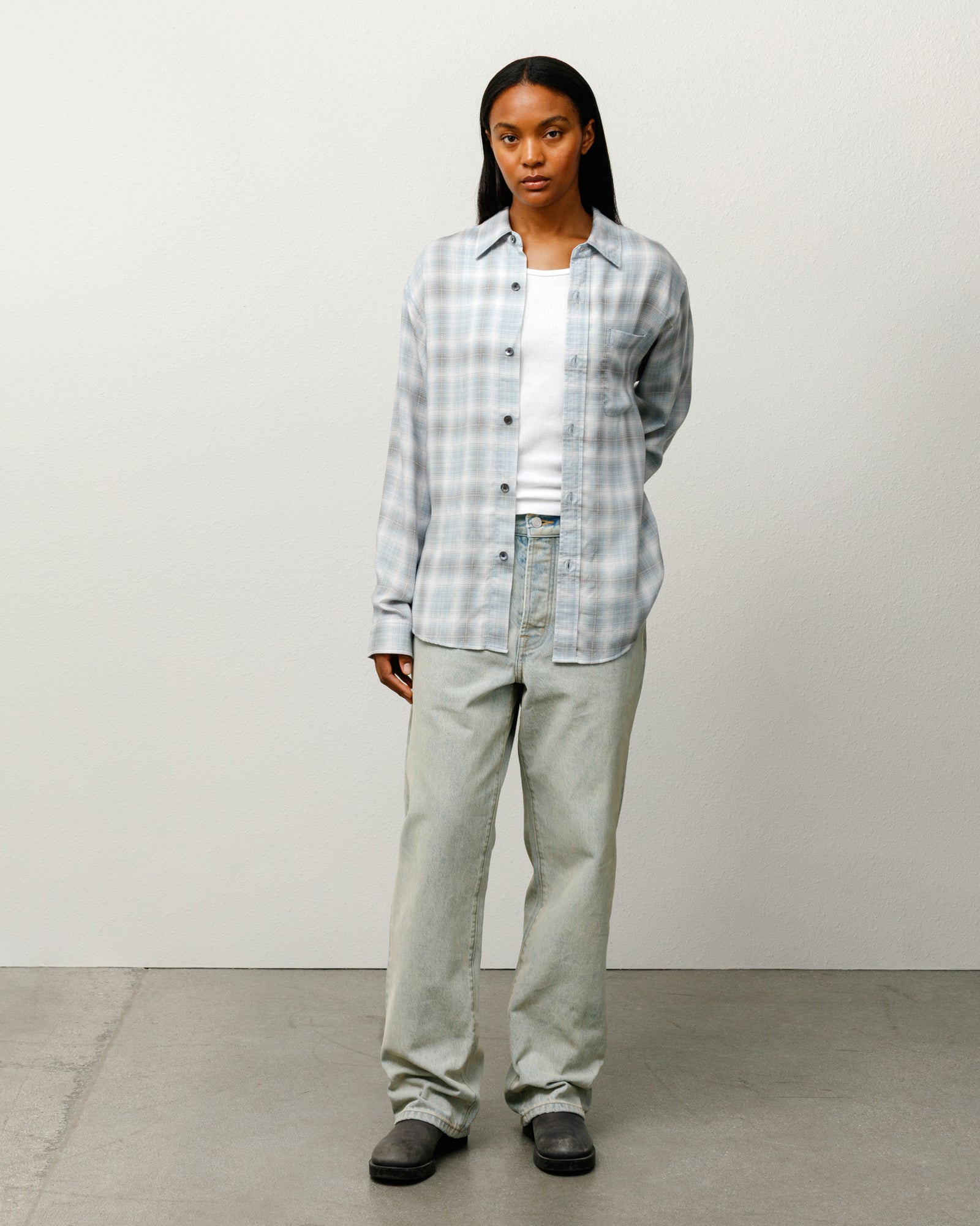 Matthew Printed Shirt – Lt. Blue | Tops & Shirts | Stüssy Canada