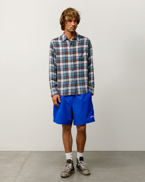 Matthew Plaid Shirt Cl Mens Long Sleeve In Brown