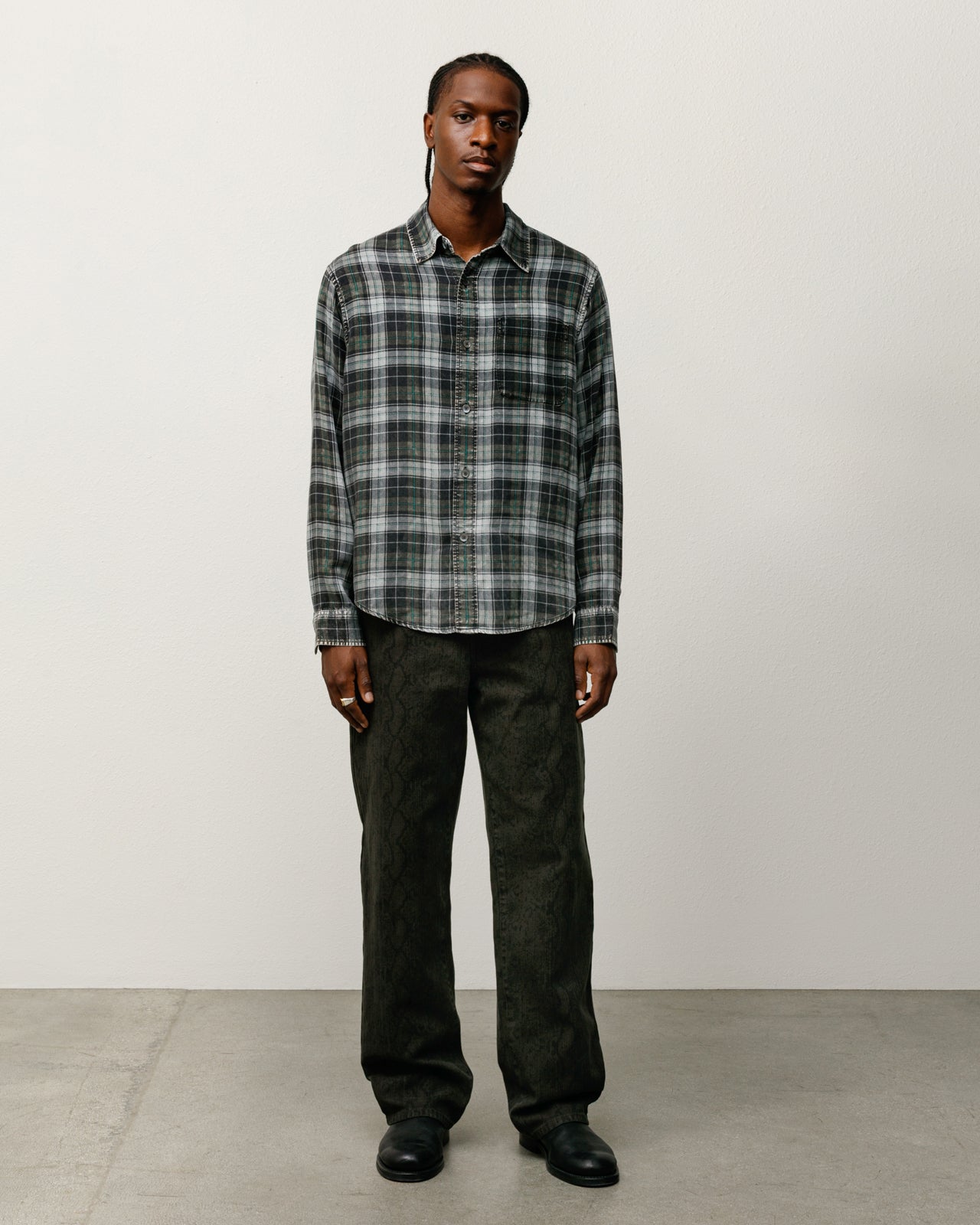 Matthew Plaid Shirt – Charcoal | Tops & Shirts | Stüssy Canada