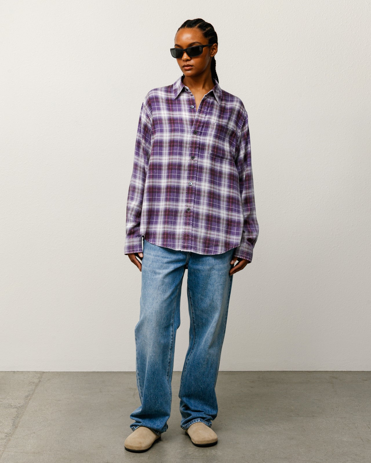 Matthew Plaid Shirt – Lavender | Tops & Shirts | Stüssy Canada