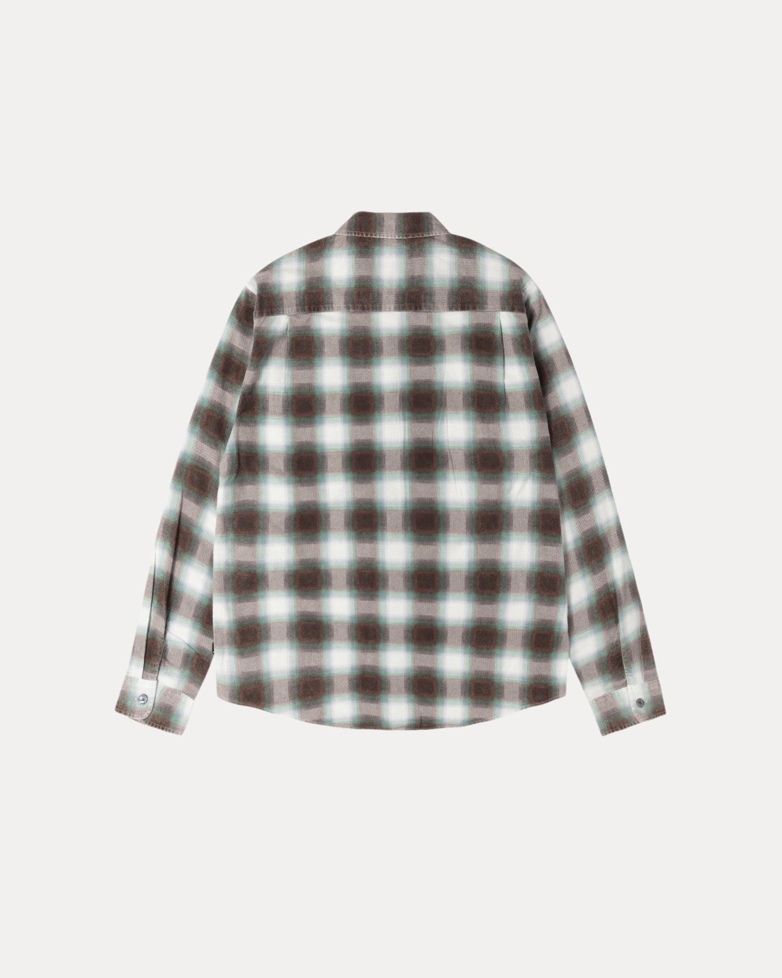 June Plaid Shirt Mens Long Sleeve In Bone