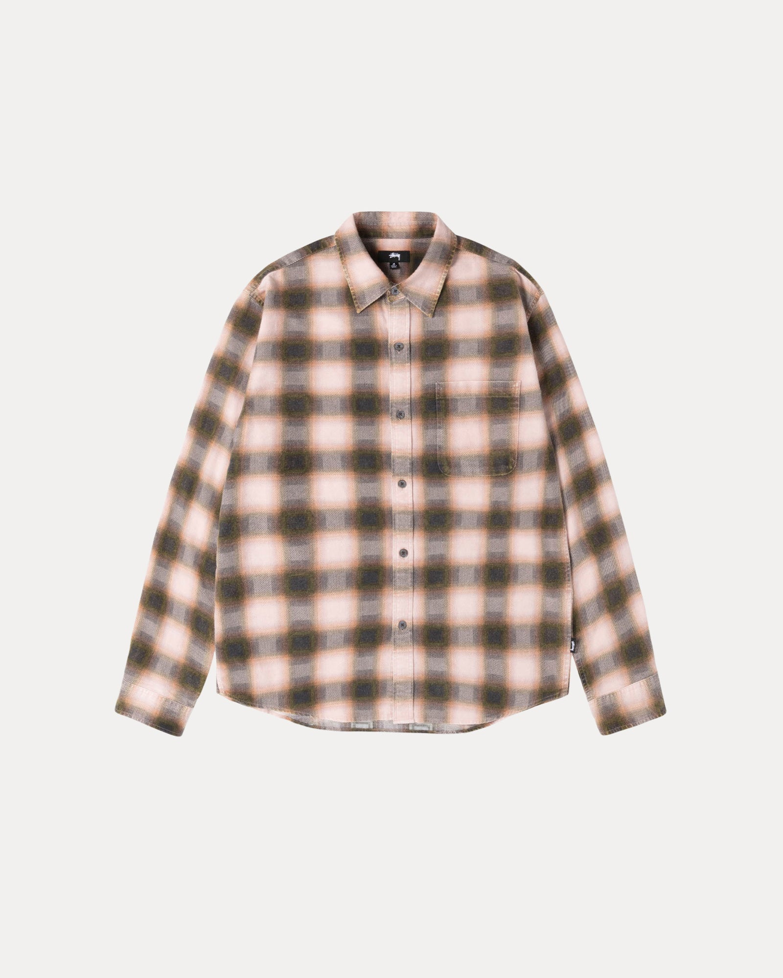 June Plaid Shirt Mens Long Sleeve In Rose