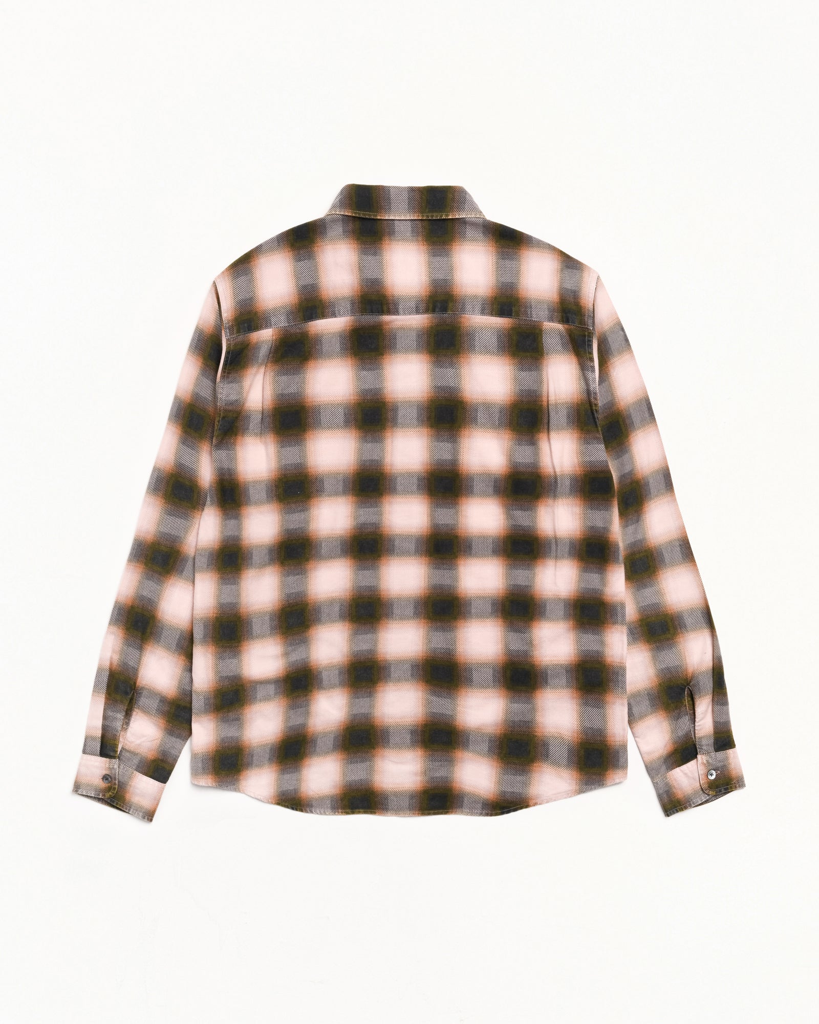 June Plaid Shirt Mens Long Sleeve In Rose