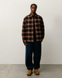 QUILTED PLAID SHIRT JACKET