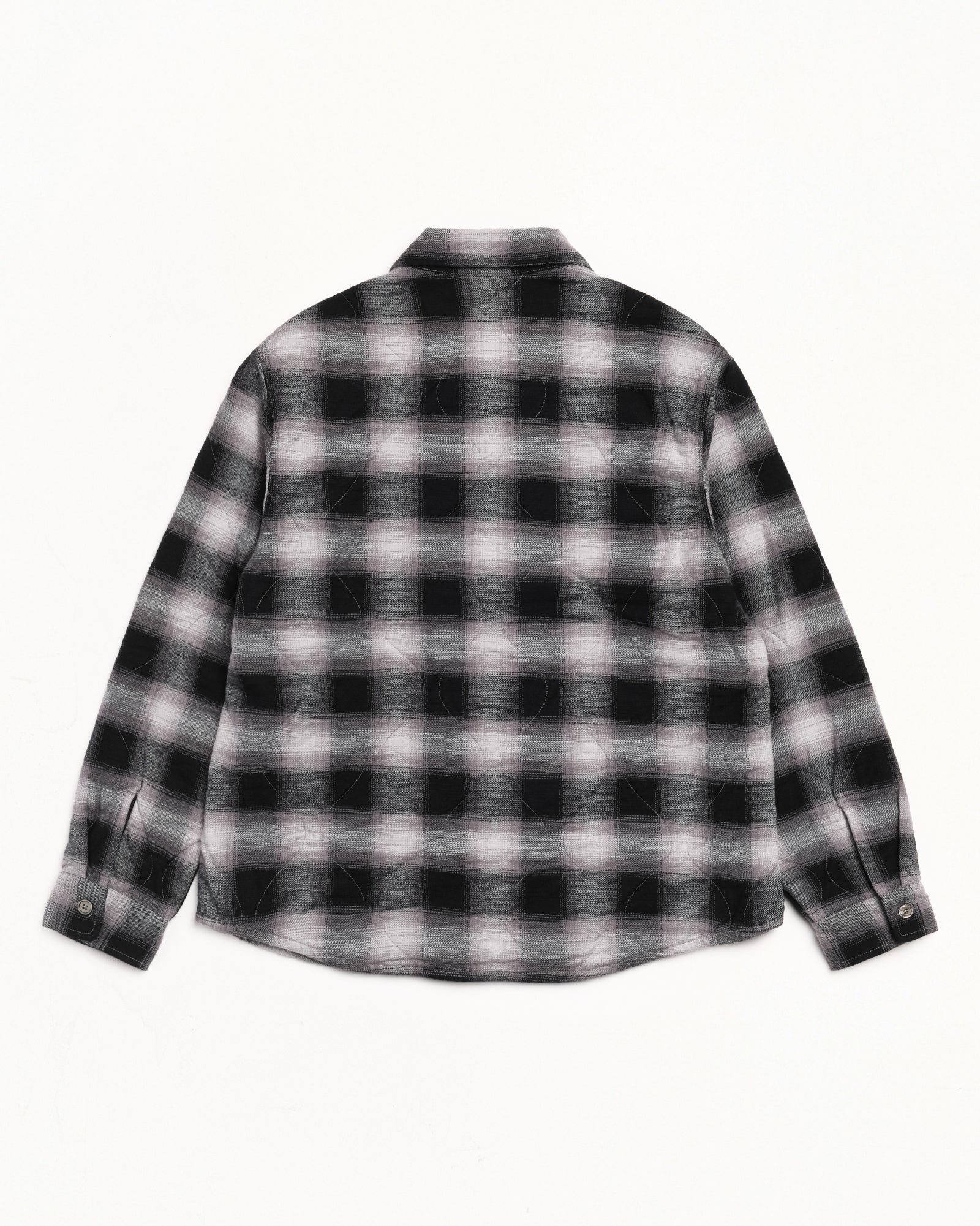 Quilted Plaid Shirt Jacket – Grey | Tops & Shirts | Stüssy Canada