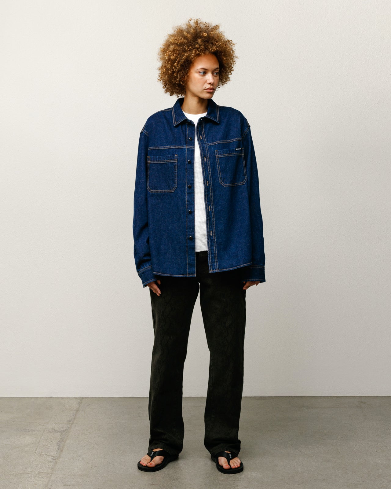 Work Denim Shirt – Dark Denim | Tops & Shirts | Stüssy Canada