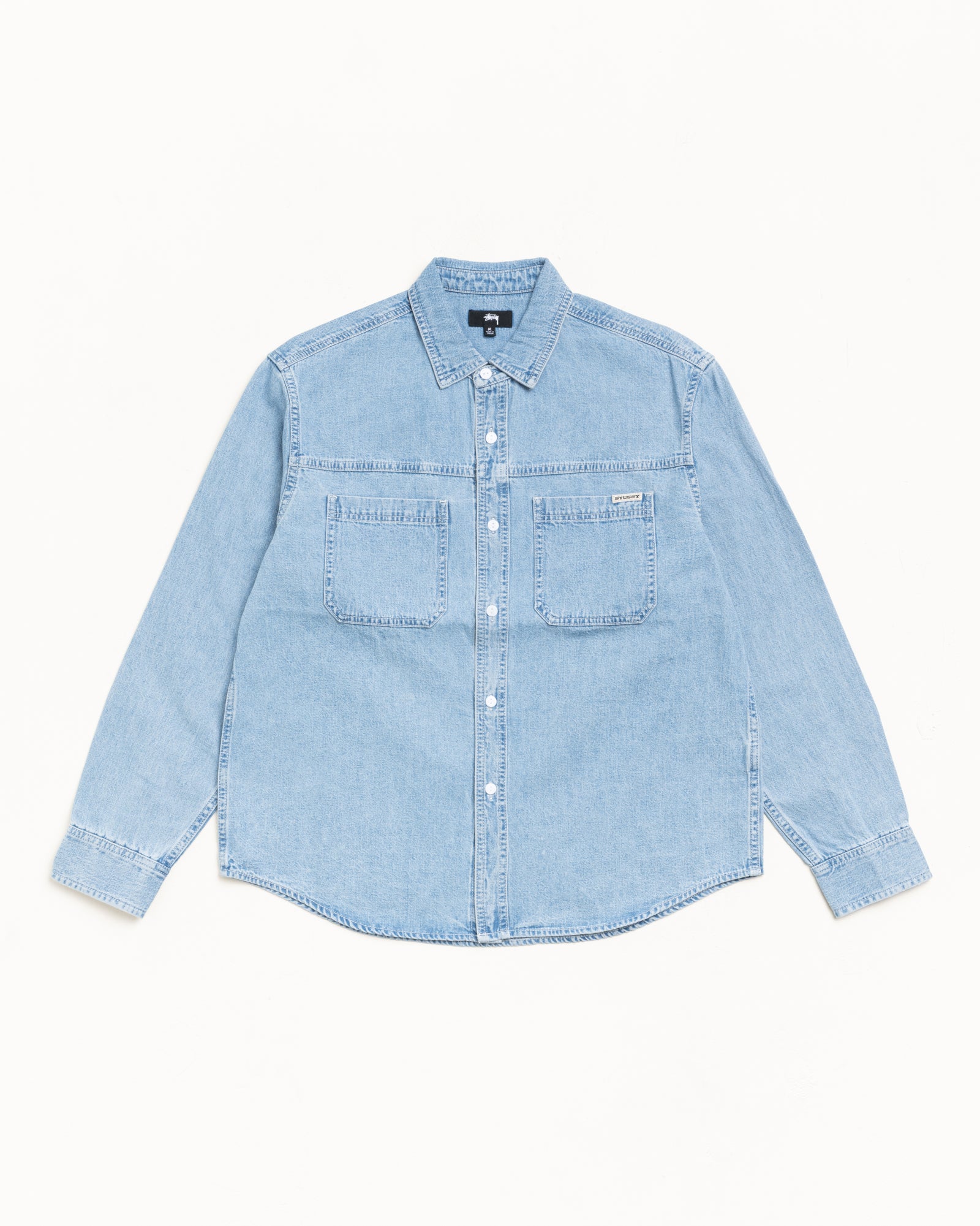 Work Denim Shirt – Light Denim | Tops & Shirts | Stüssy Canada