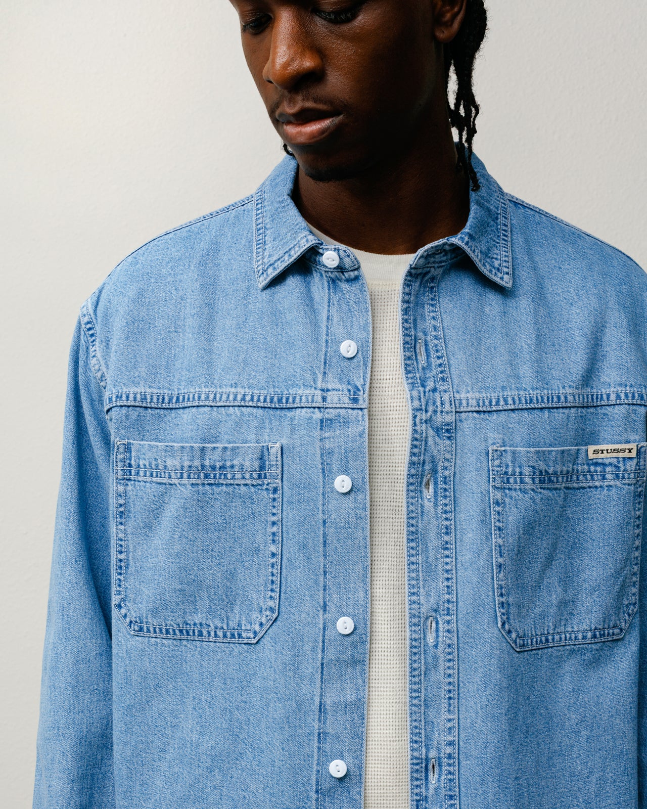stussyデニムシャツ Work Denim Shirt – Light Denim | Tops & Shirts | Stüssy Canada
