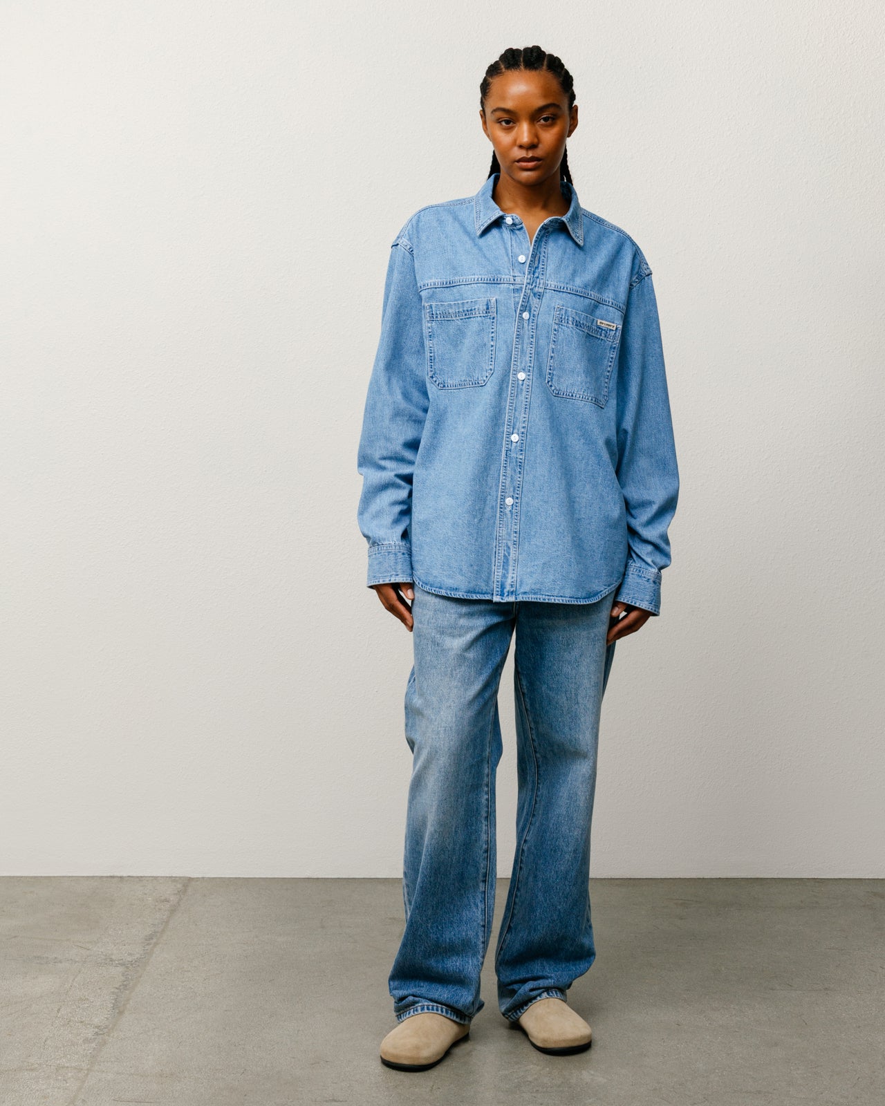 Work Denim Shirt – Light Denim | Tops & Shirts | Stüssy Canada