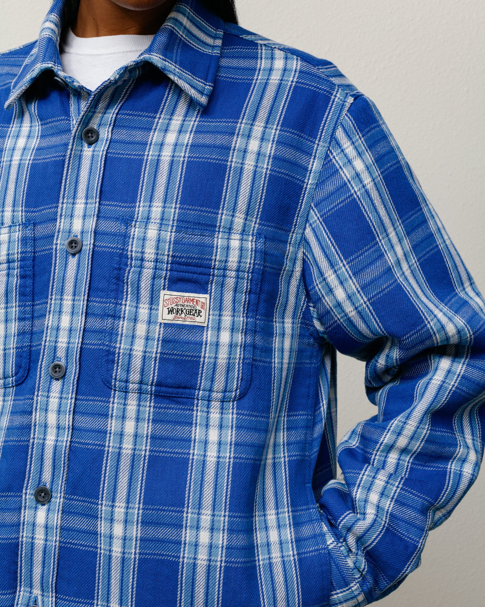Lau Plaid Shirt Jacket – Blue | Tops & Shirts | Stüssy Canada