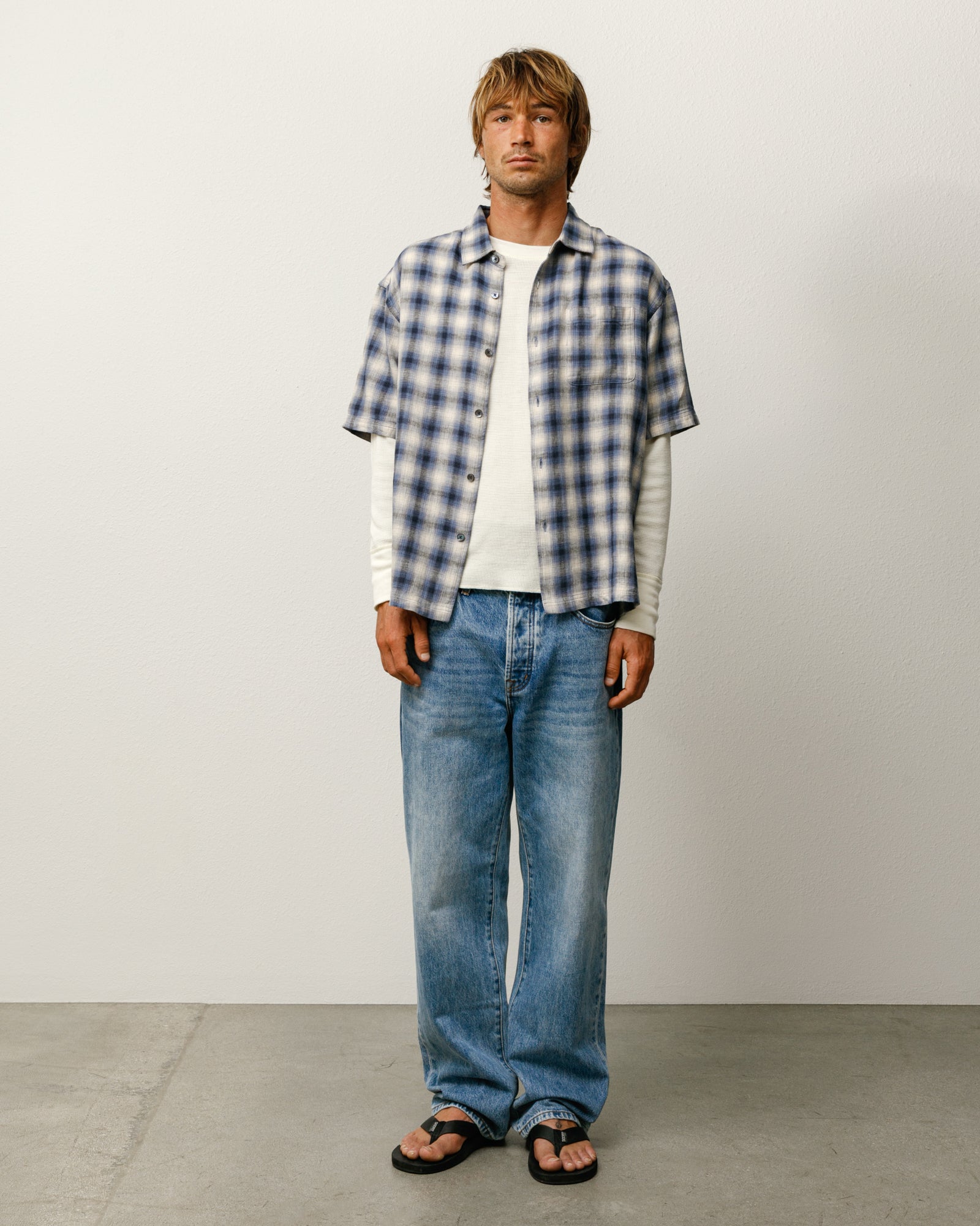 トップス Stussy check shirt Liam SS Plaid Shirt – Blue | Tops & Shirts | Stüssy Canada