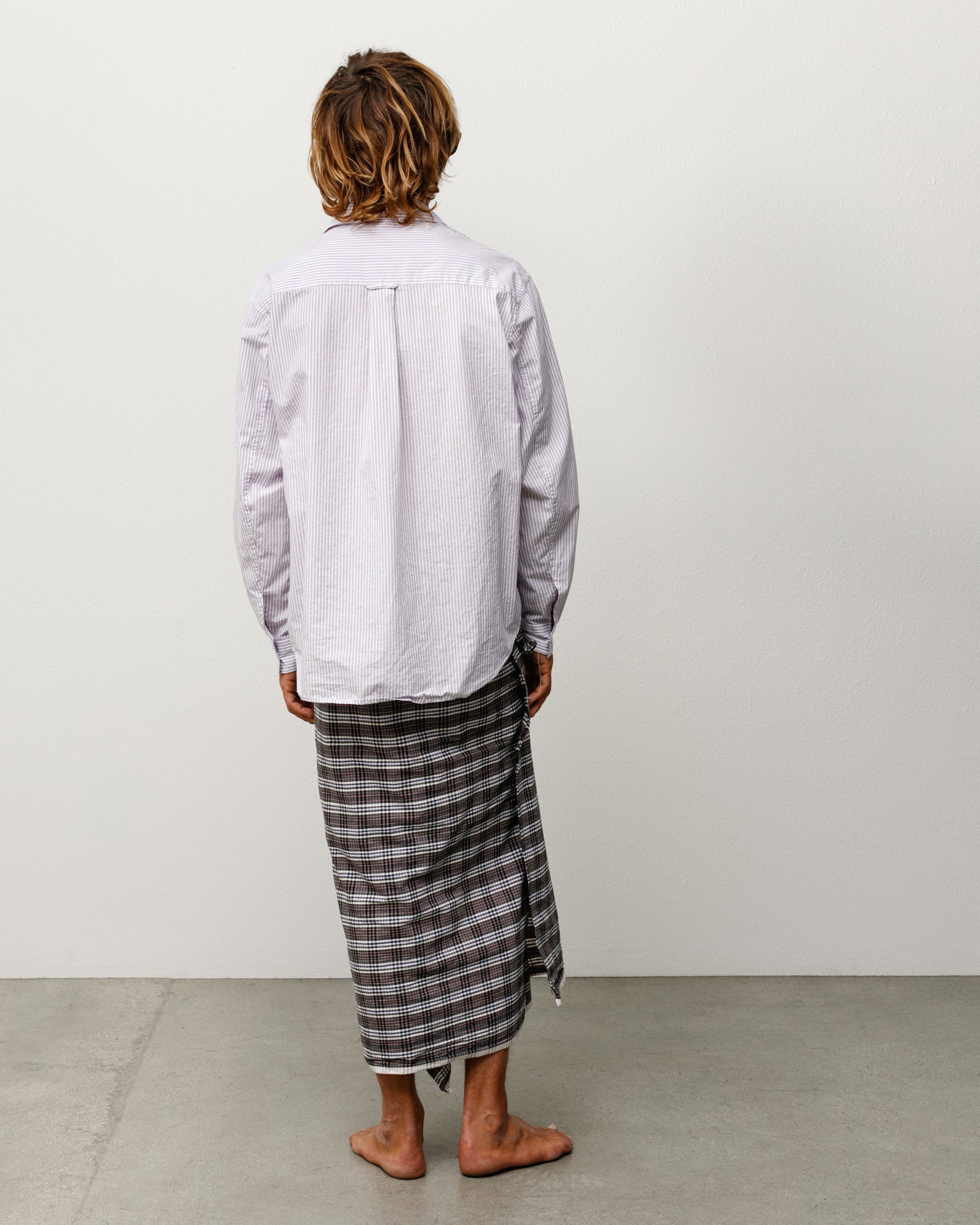 Standard LS Shirt Unisex Long Sleeve In Purple Stripe