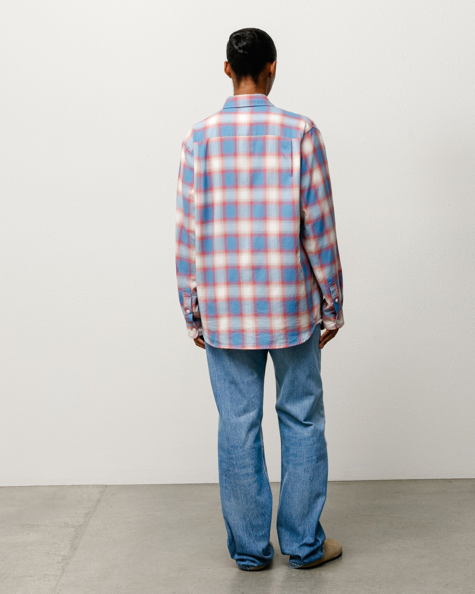 Beach Ombre Plaid Shirt – Blue | Tops & Shirts | Stüssy Canada