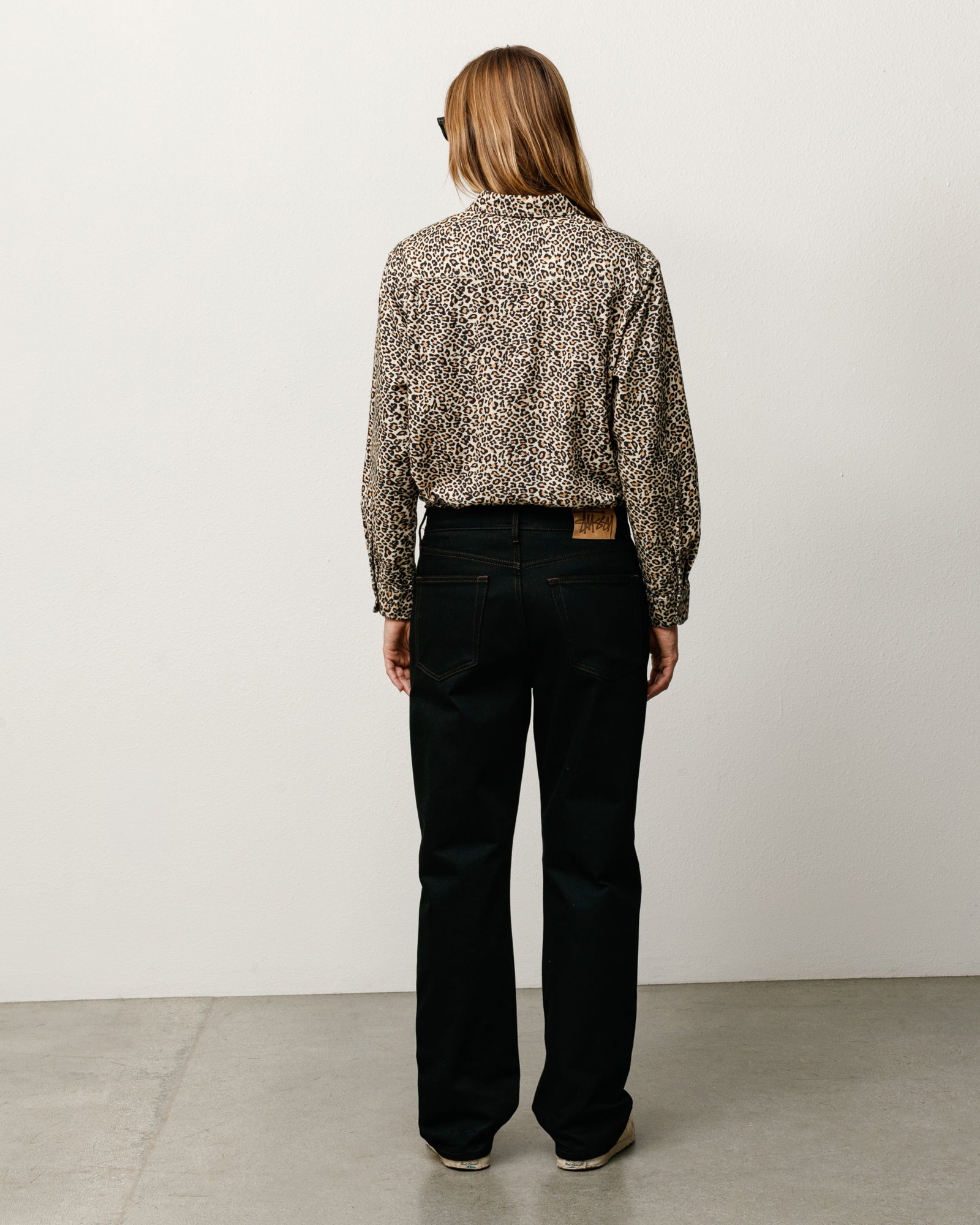 Animal Print Flannel Shirt Unisex Long Sleeve In Leopard
