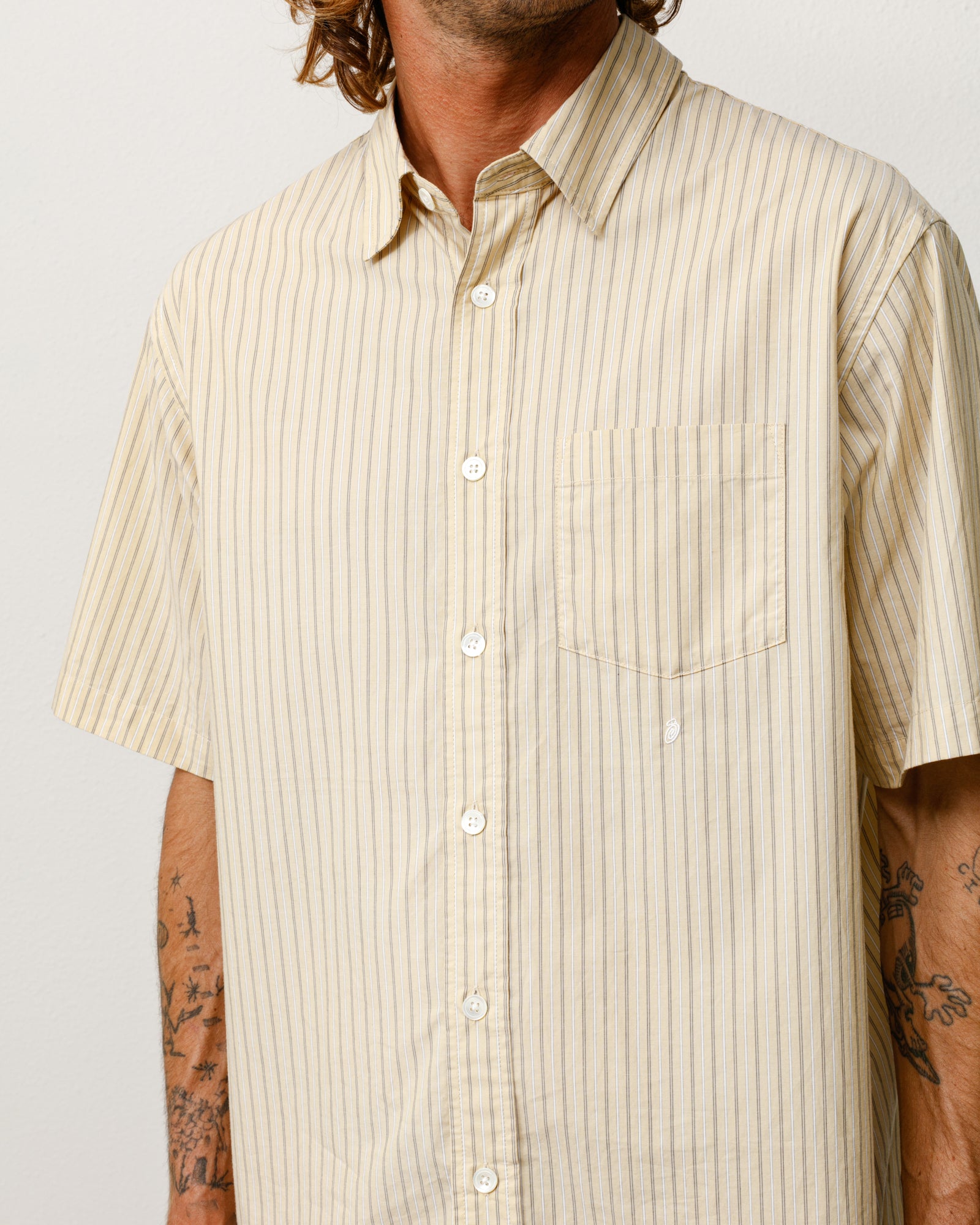 Standard Ss Shirt – Yellow Stripe | Tops & Shirts | Stüssy Canada