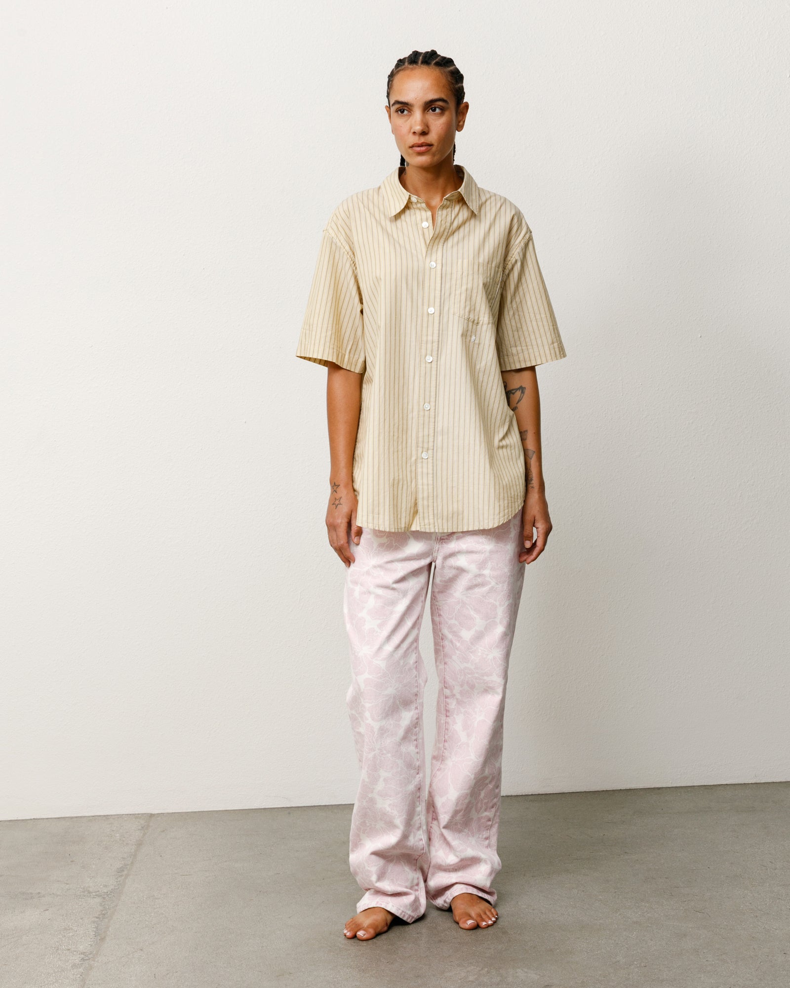 Standard Ss Shirt – Yellow Stripe | Tops & Shirts | Stüssy Canada