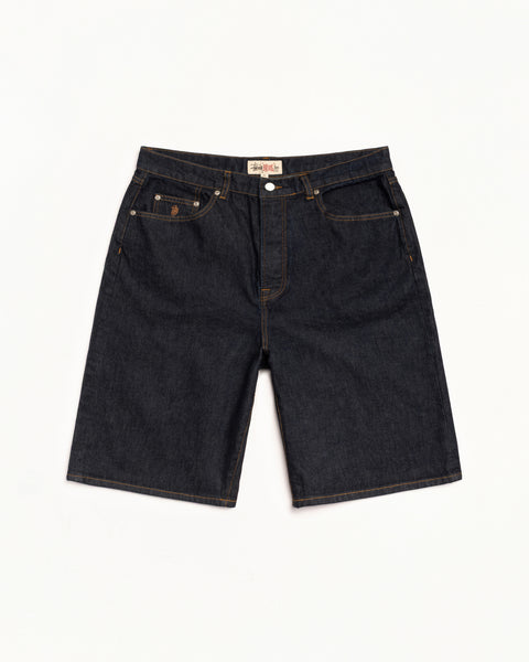 Big Ol Short Denim Mens Regular In Rinsed Indigo