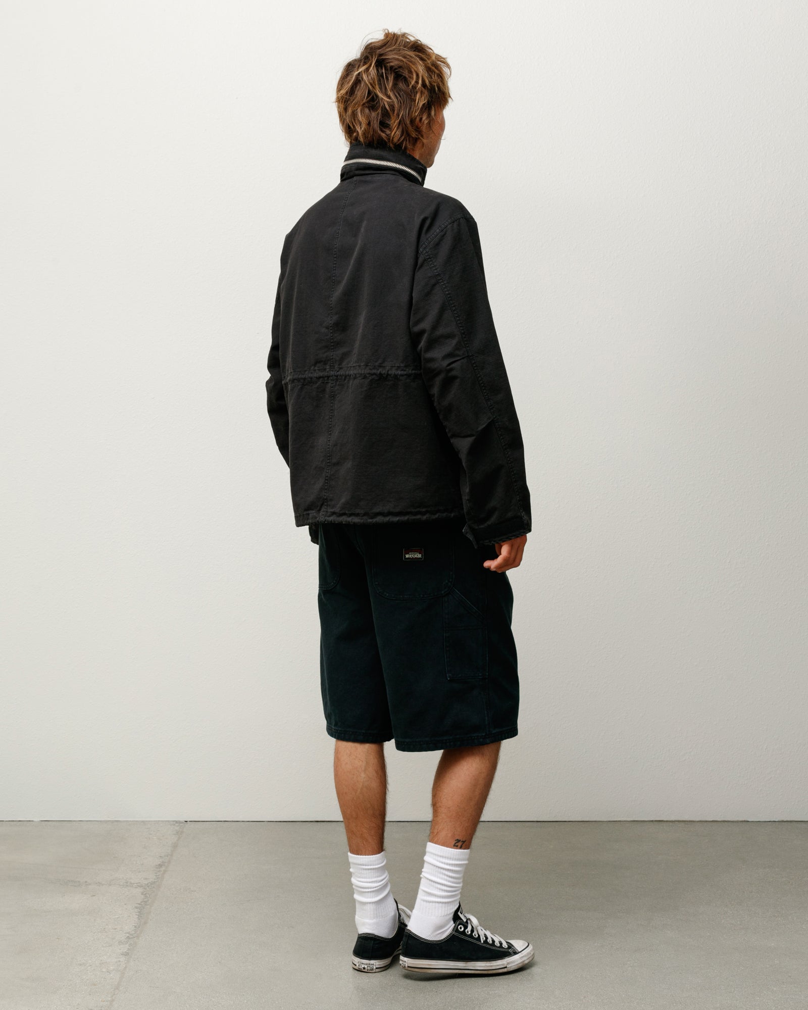 Work Short Washed Canvas Mens Regular In Black