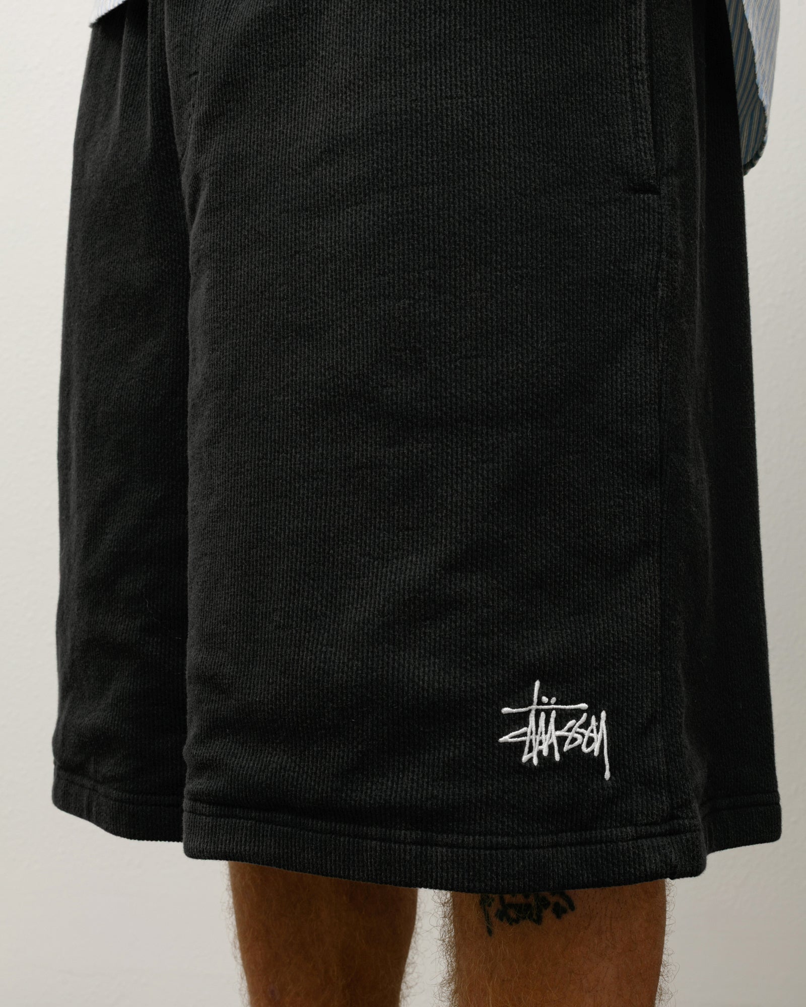 Double Layer Jersey Short Mens Regular In Black