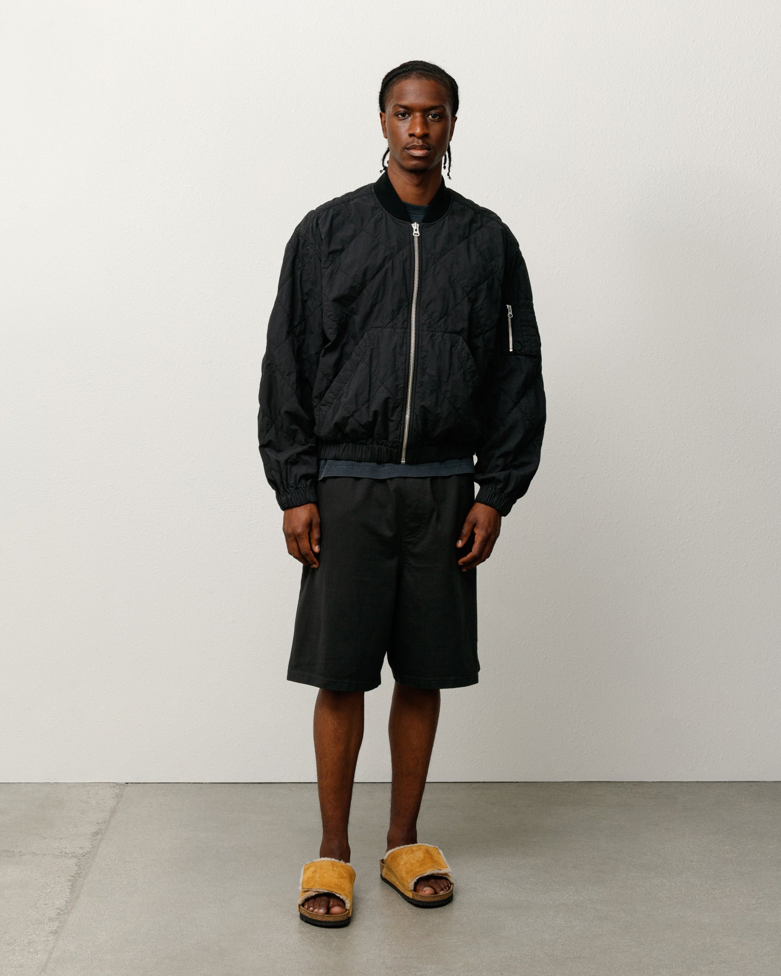 Jersey Short Mens Regular In Black