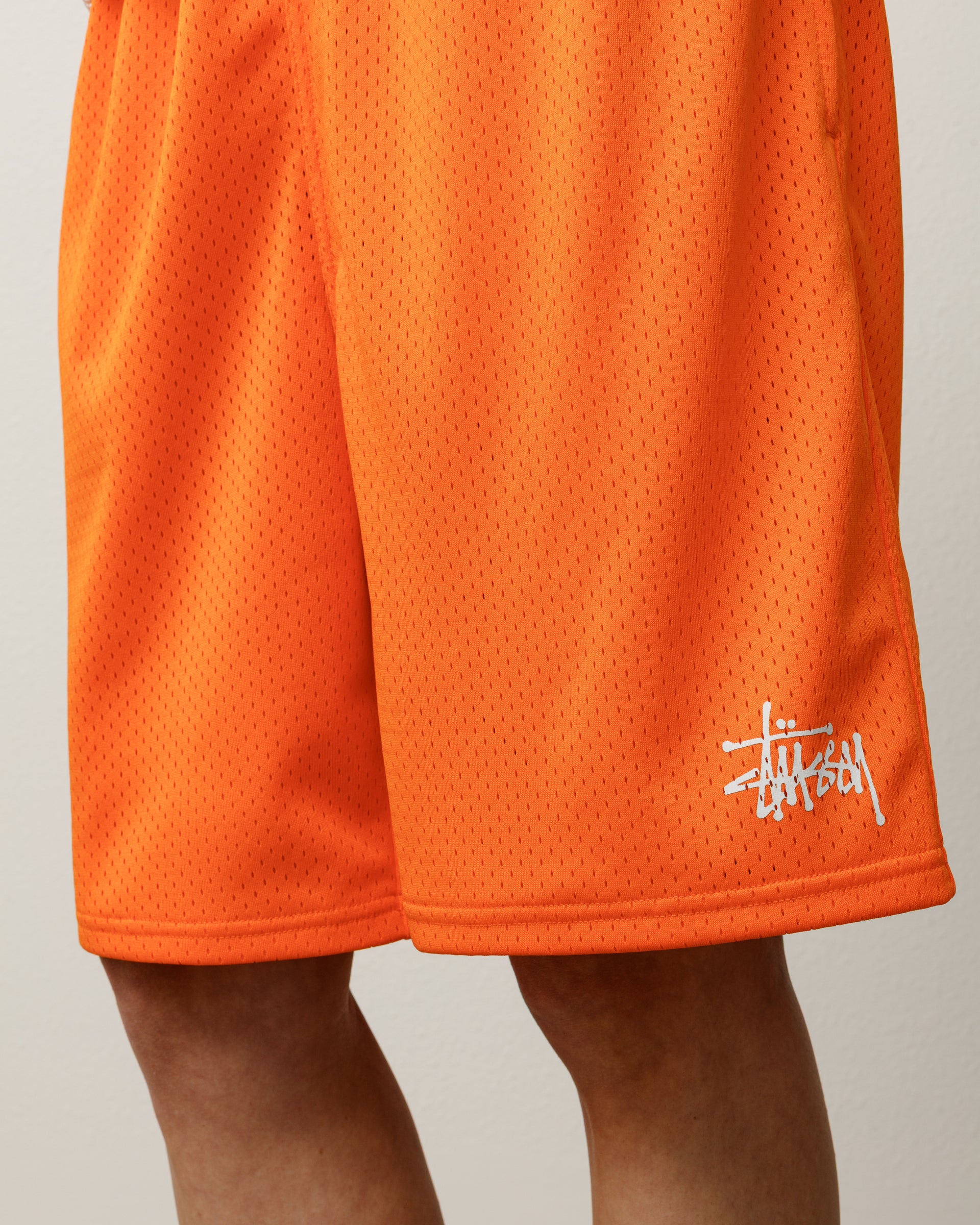 Mesh Short Basic Mens Regular In Orange