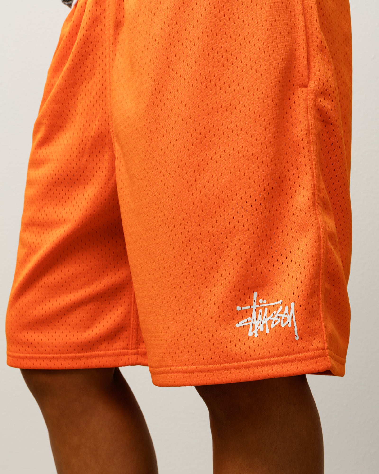 Mesh Short Basic Mens Regular In Orange