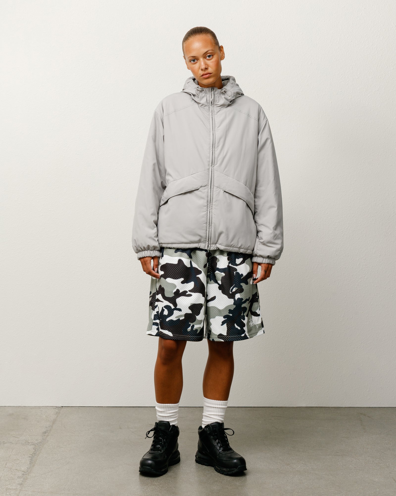 Mesh Short Basic Mens Regular In Snow Camo