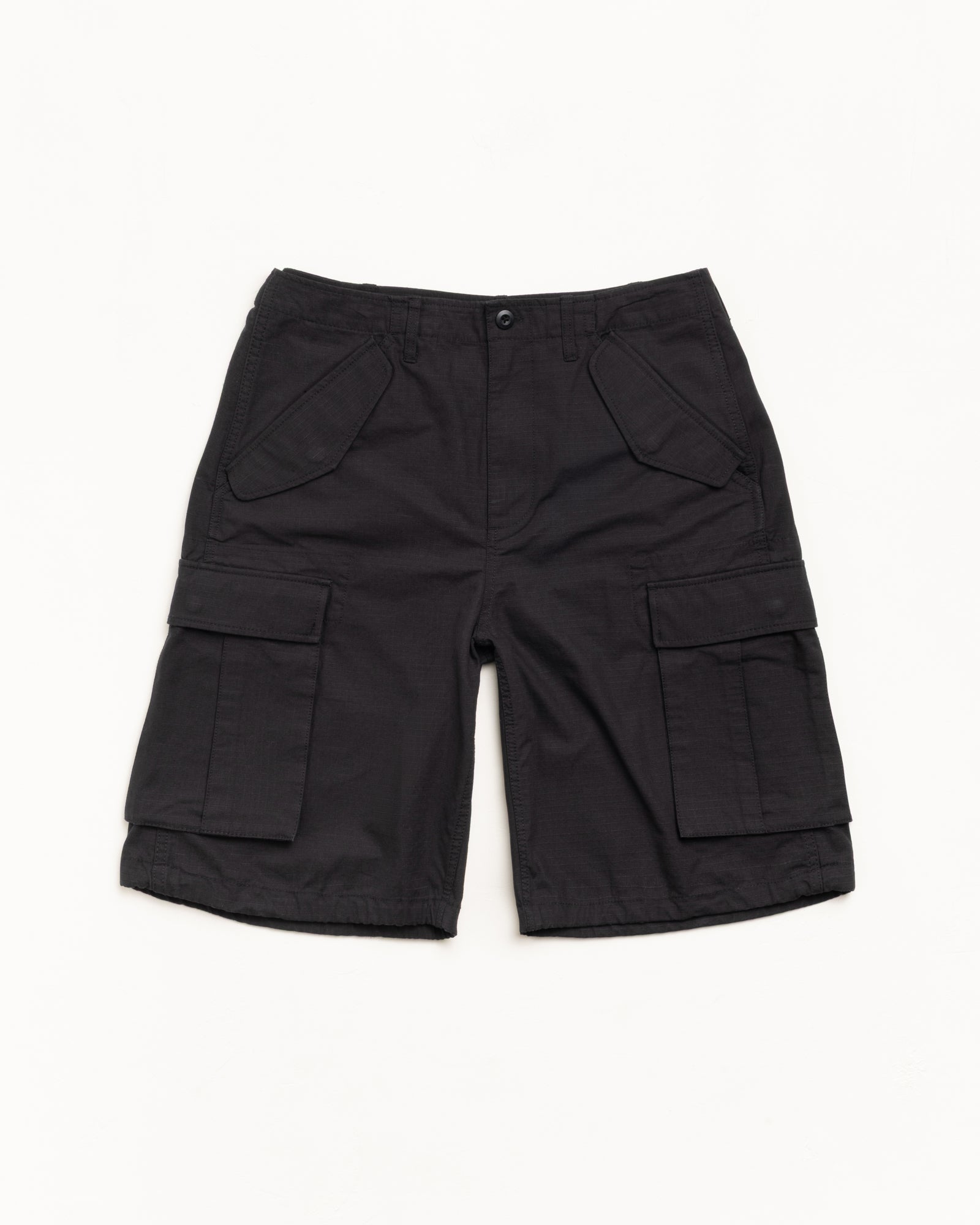 Cargo Short Ripstop Mens Regular In Black