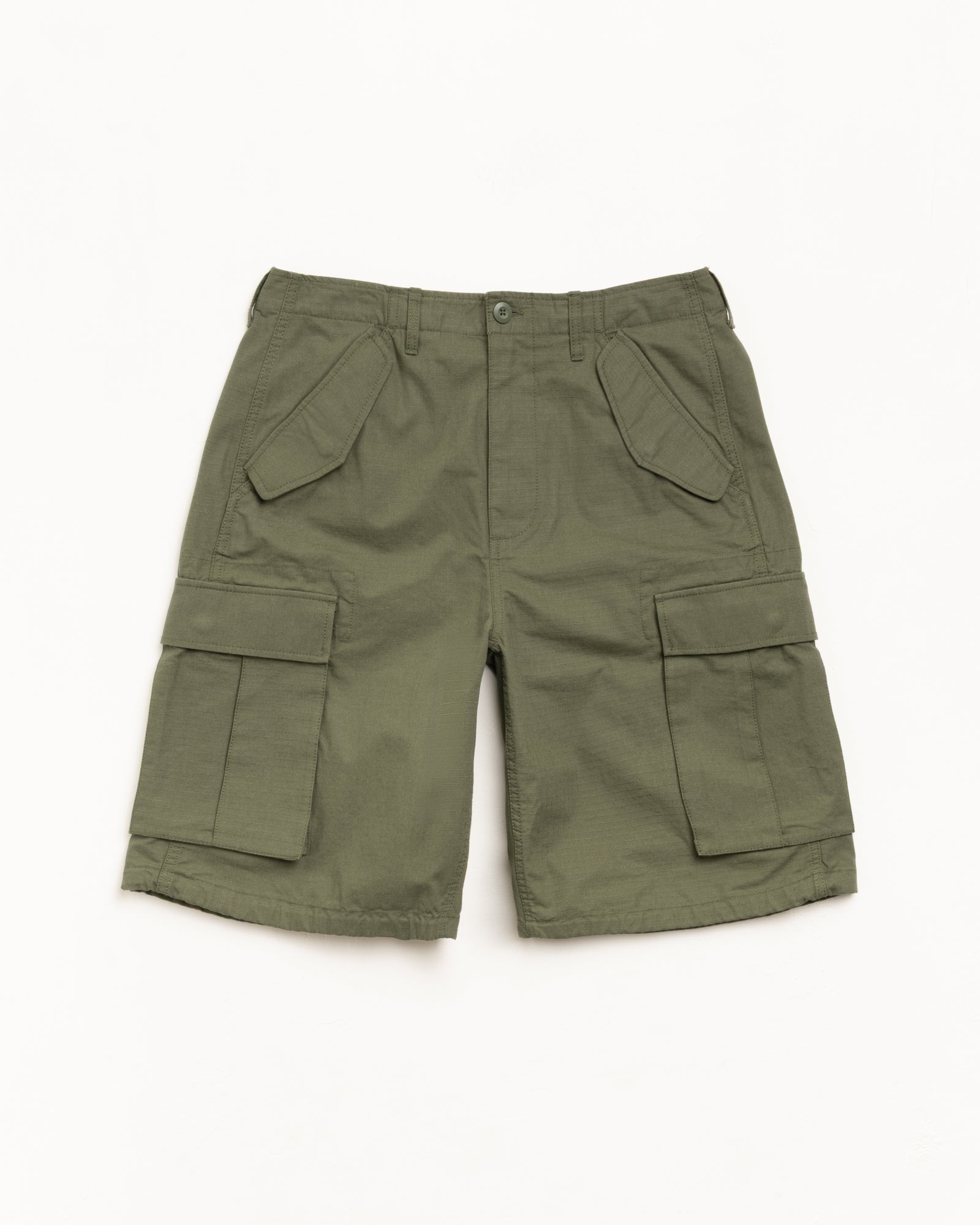 Cargo Short Ripstop Mens Regular In Olive Green