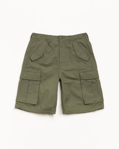 Cargo Short Ripstop Mens Regular In Olive Green