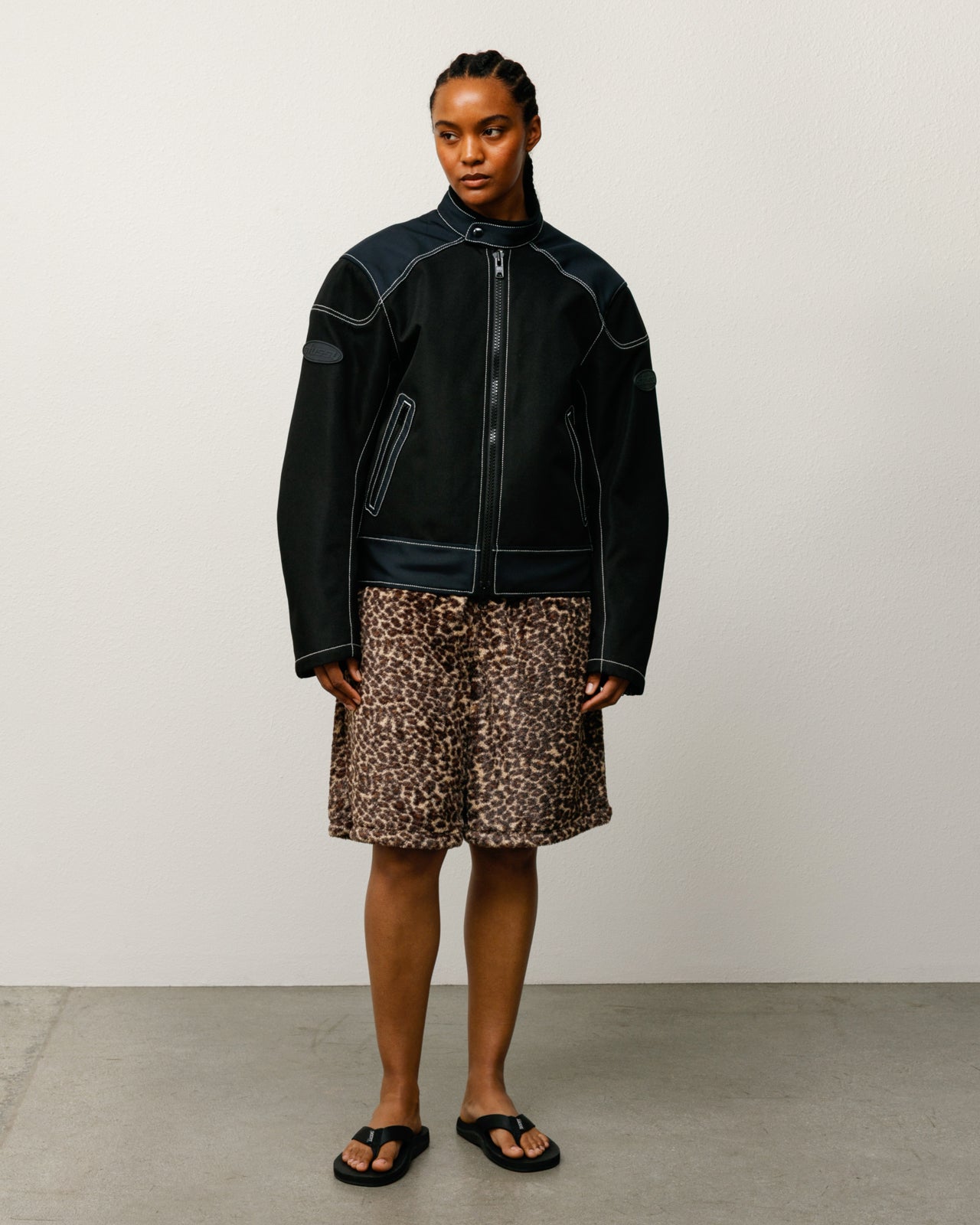 Pile Leopard Short Mens Regular In Leopard